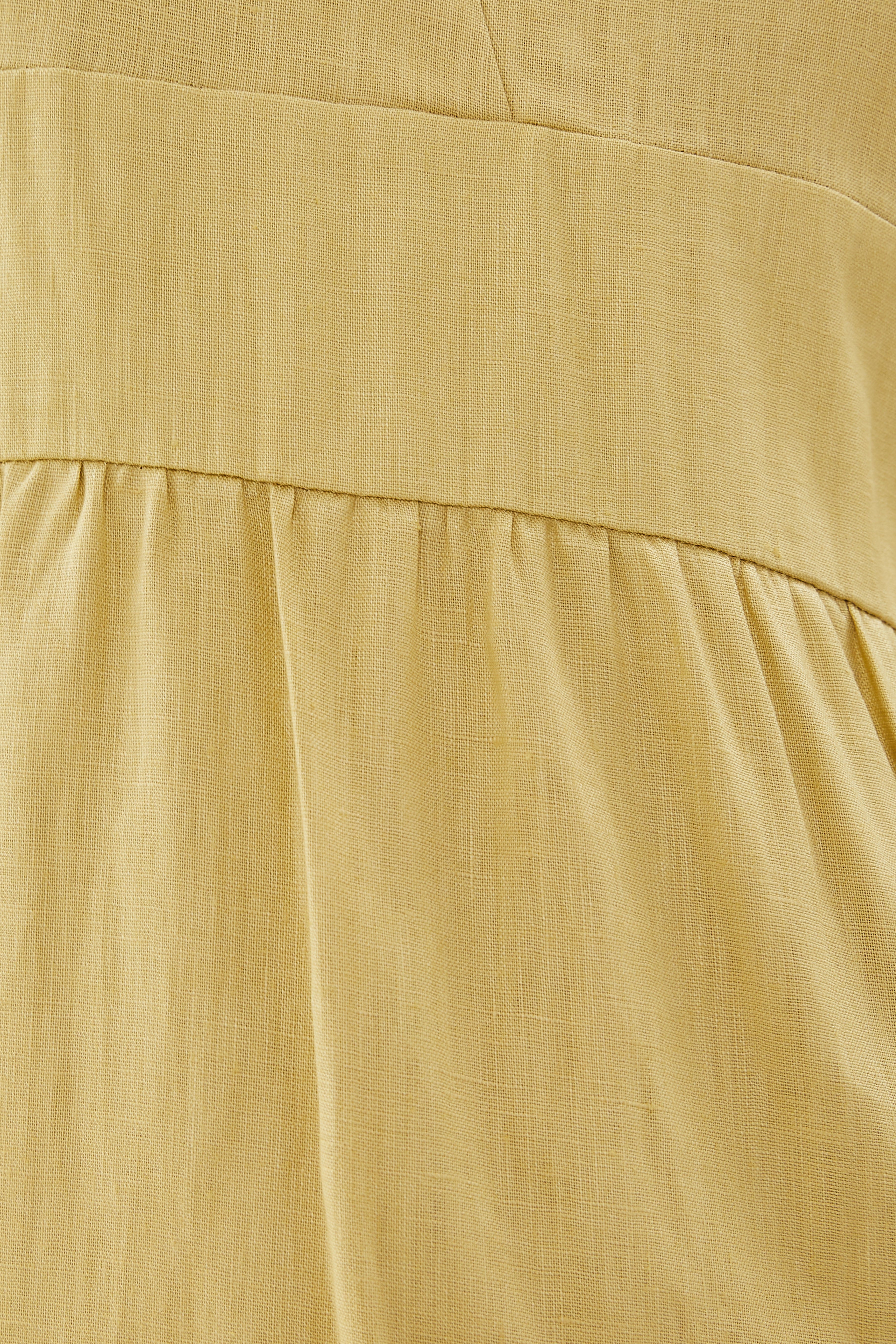 Linen Tiered Maxi Dress in Light Moss