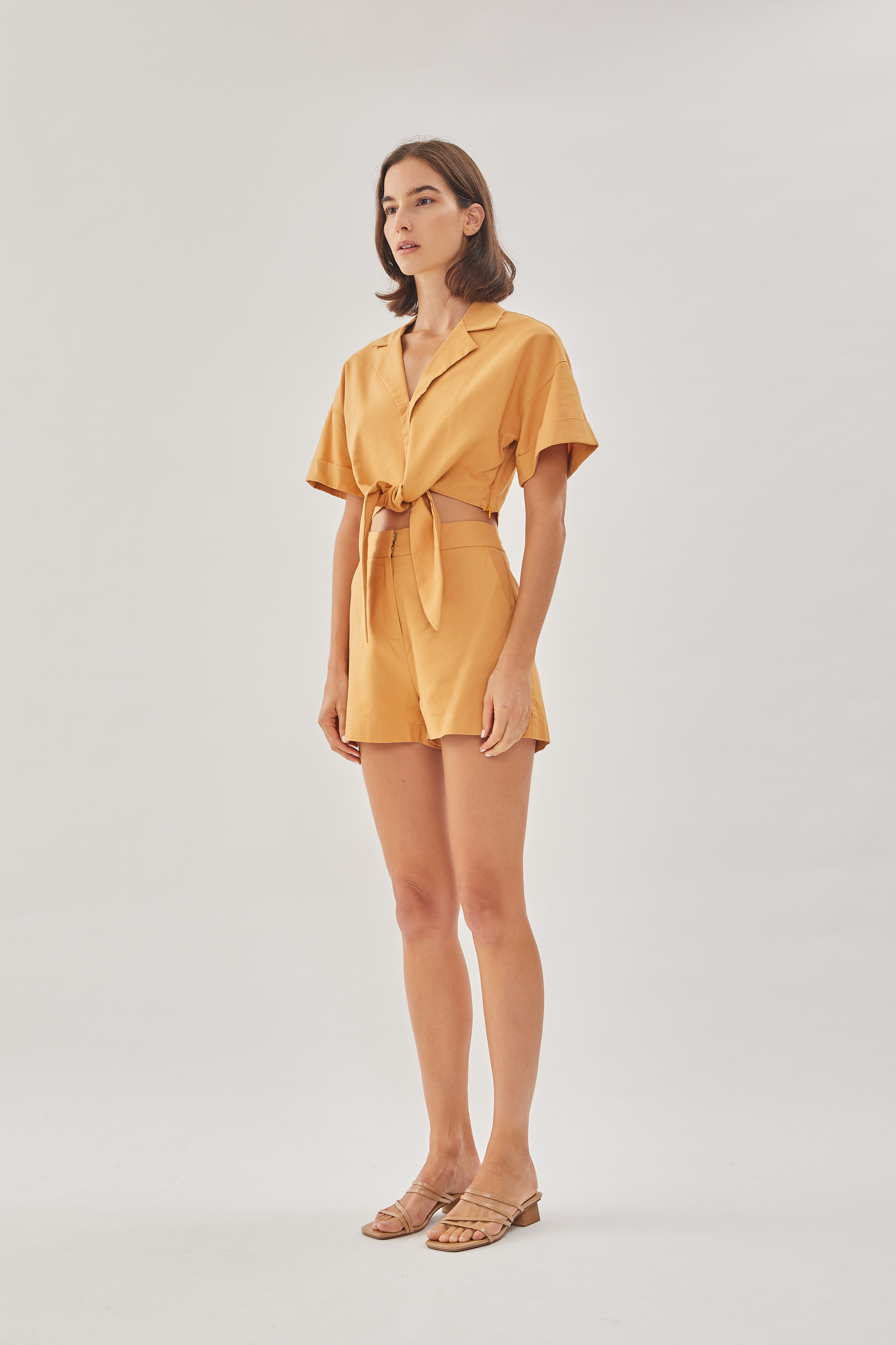 Linen Shorts in Sunset