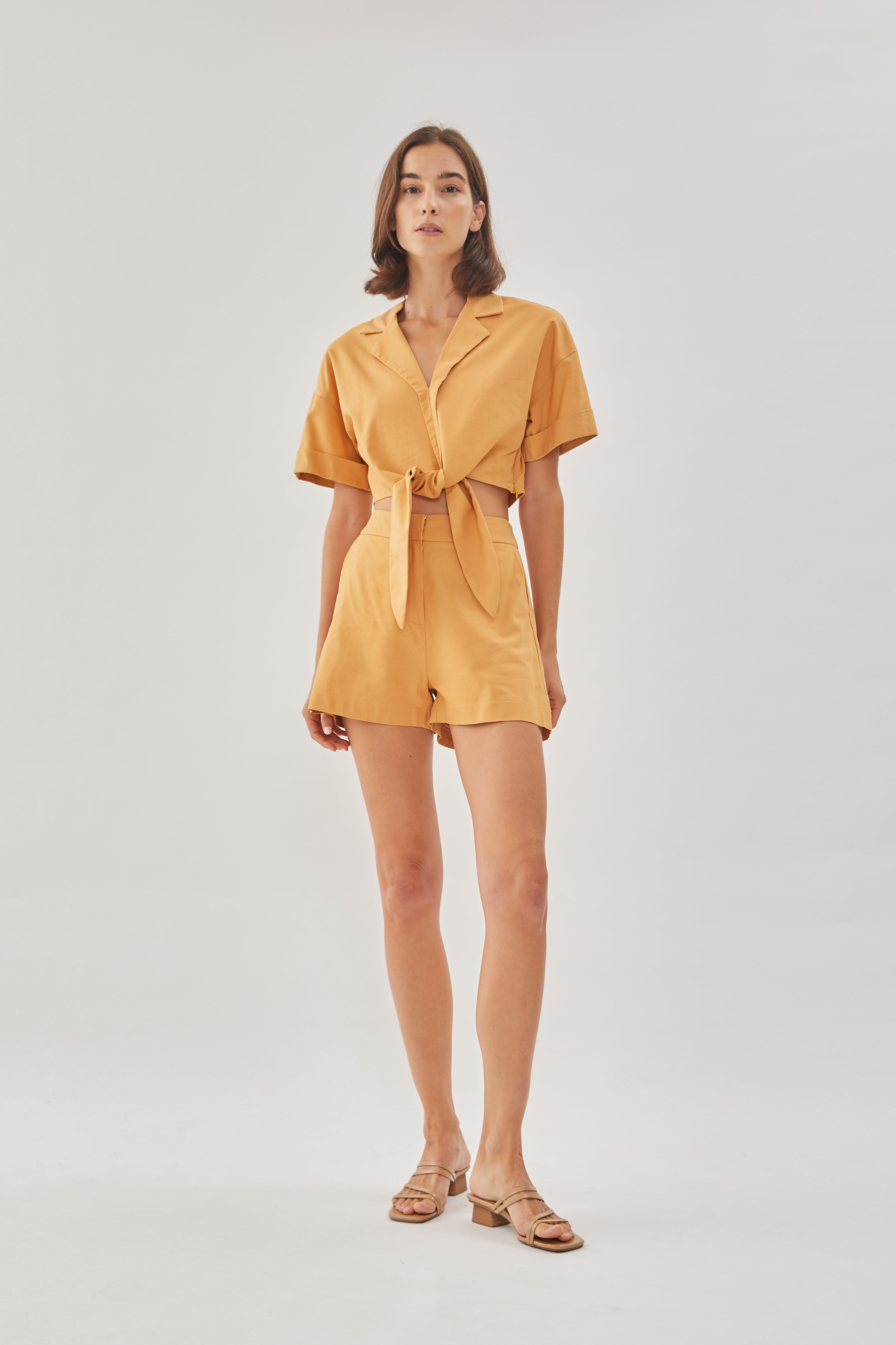 Linen Shorts in Sunset