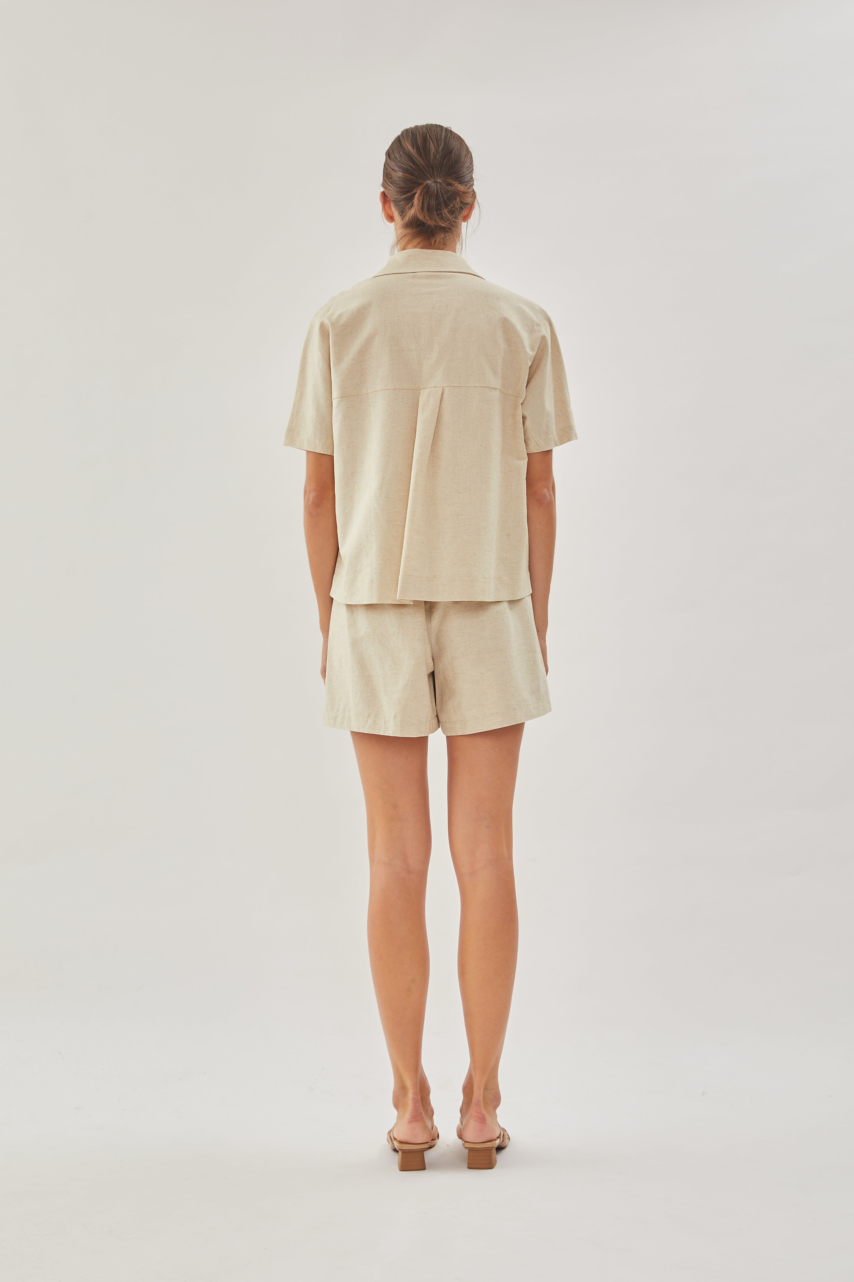 Linen Pocket Shirt in Natural