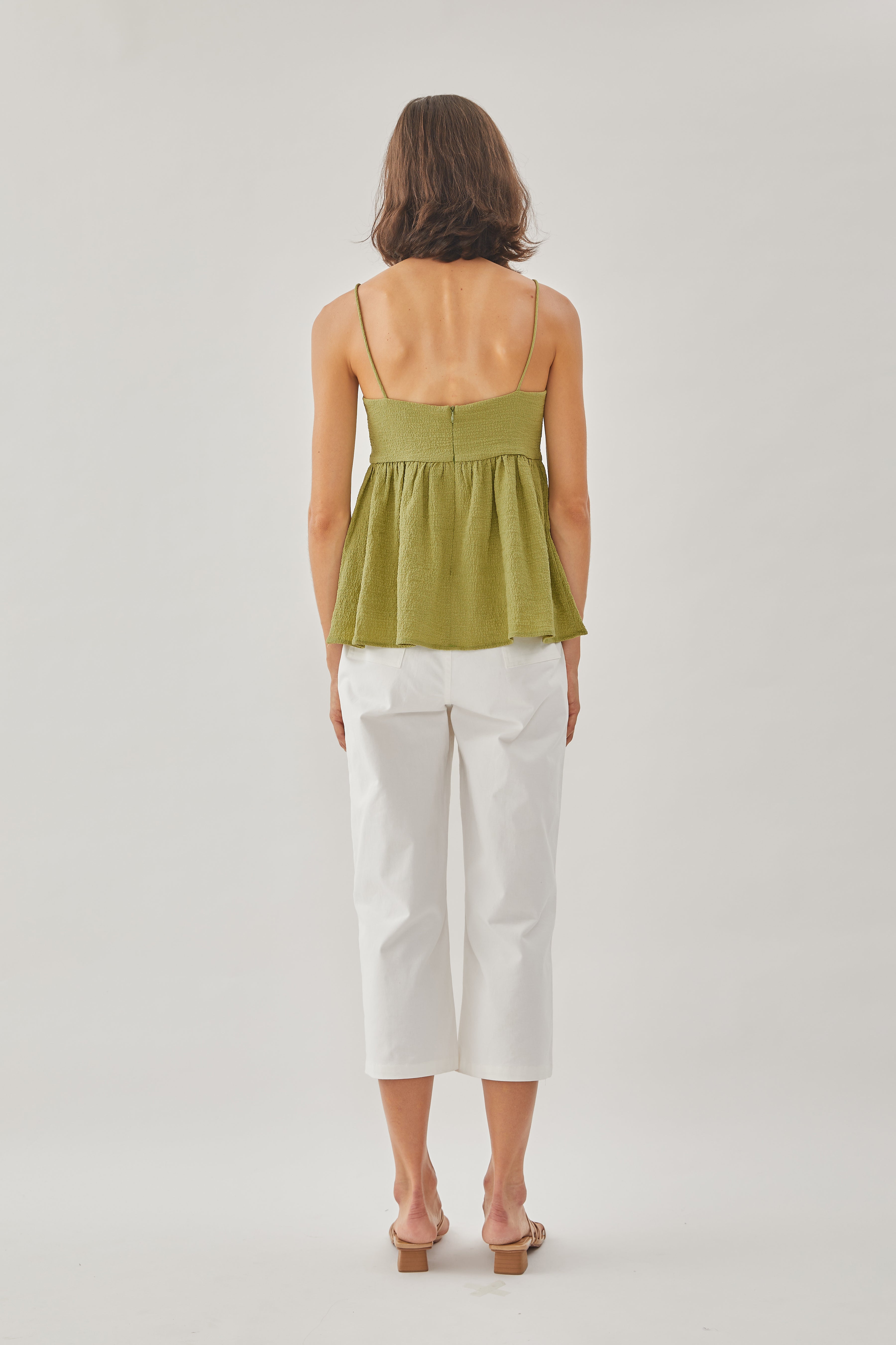 Textured Cami Top in Olive