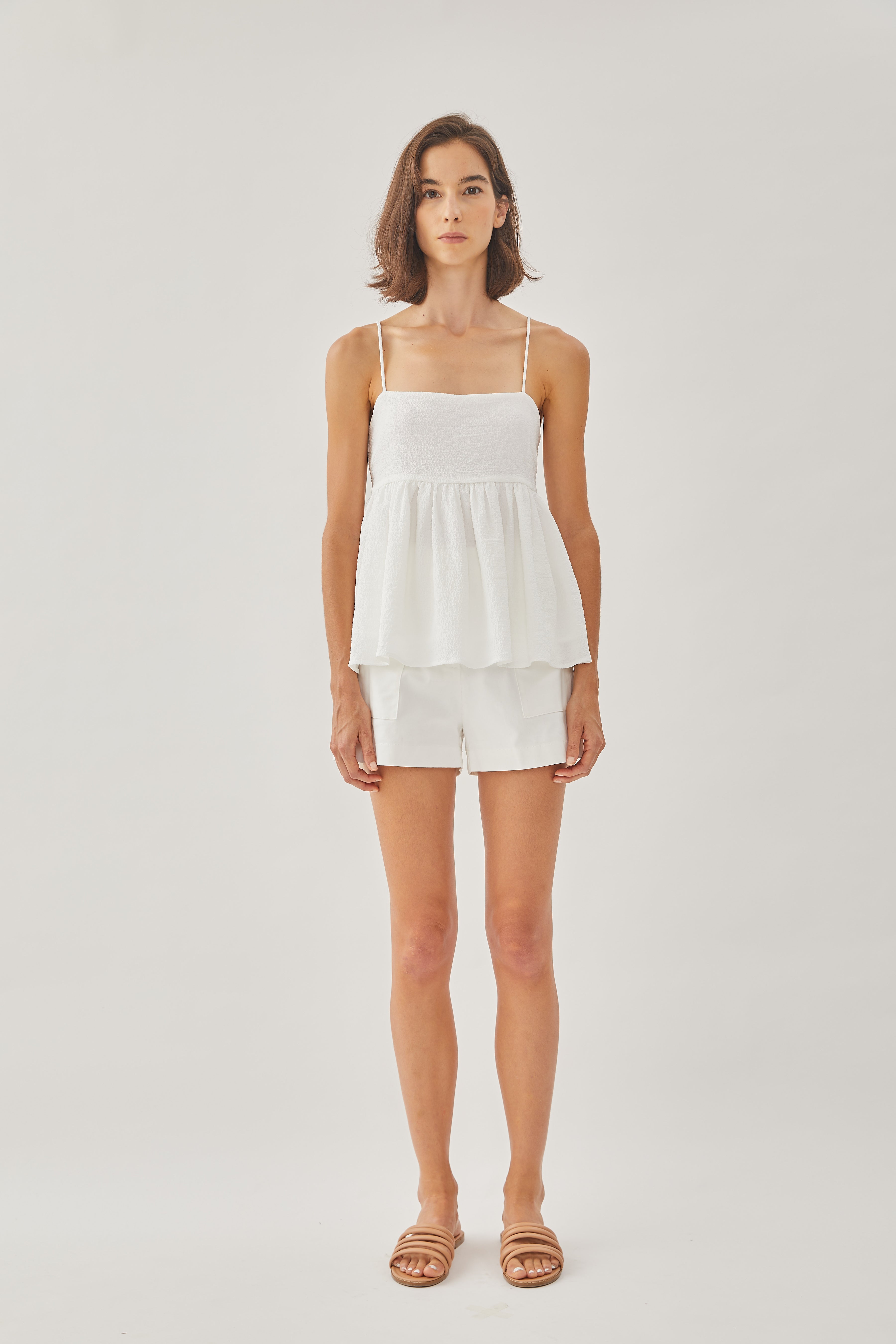 Textured Cami Top in White