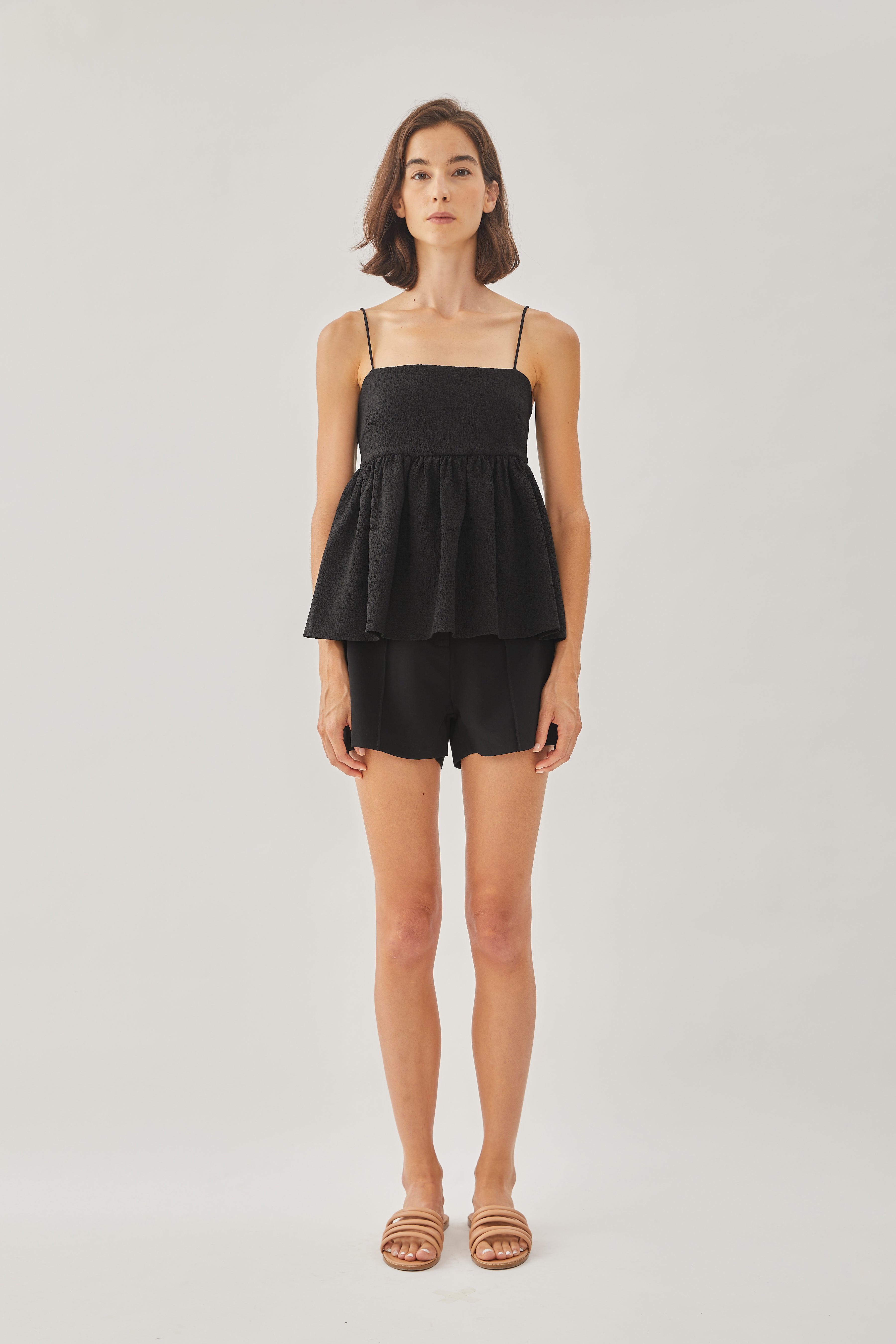 Textured Cami Top in Black