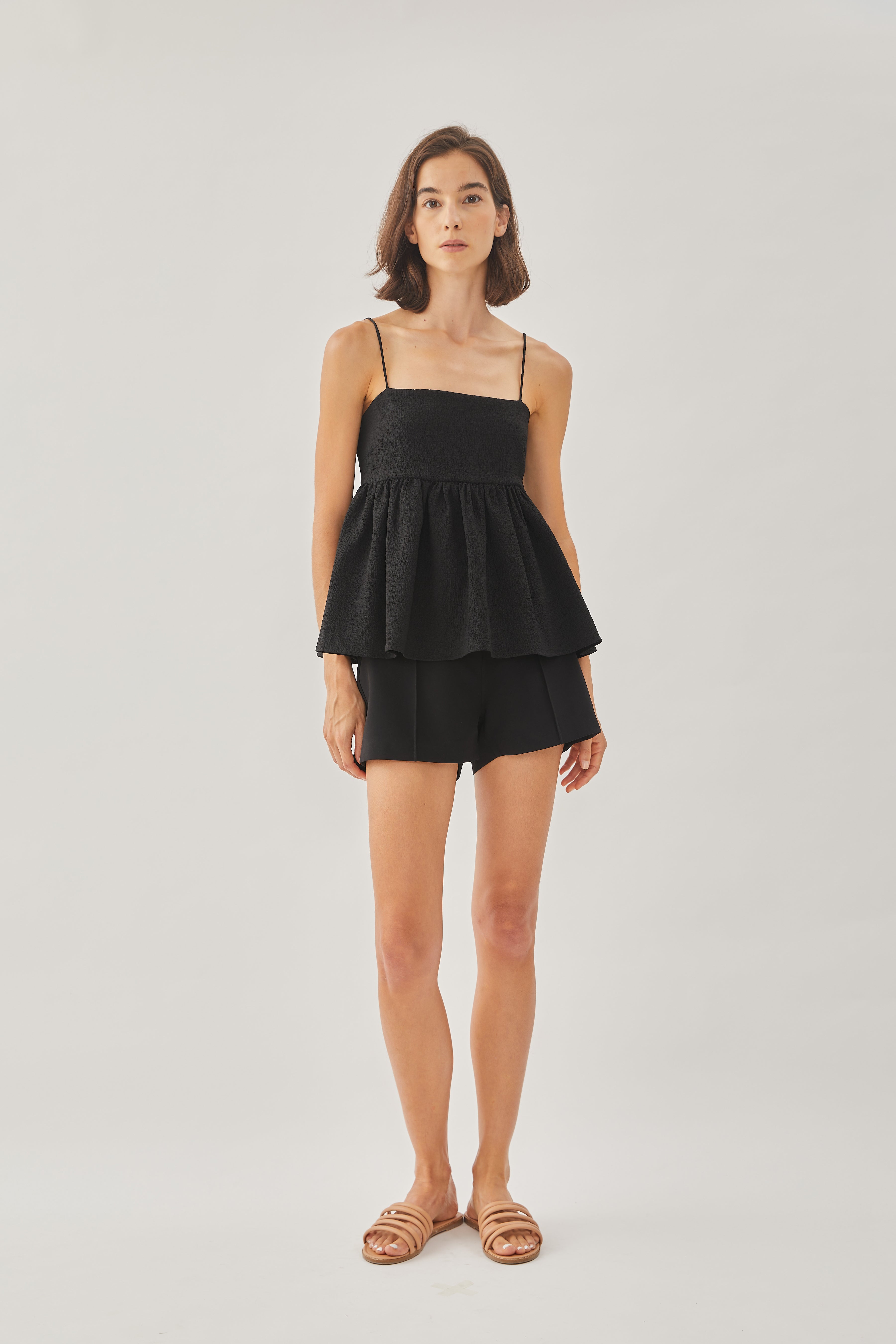 Textured Cami Top in Black