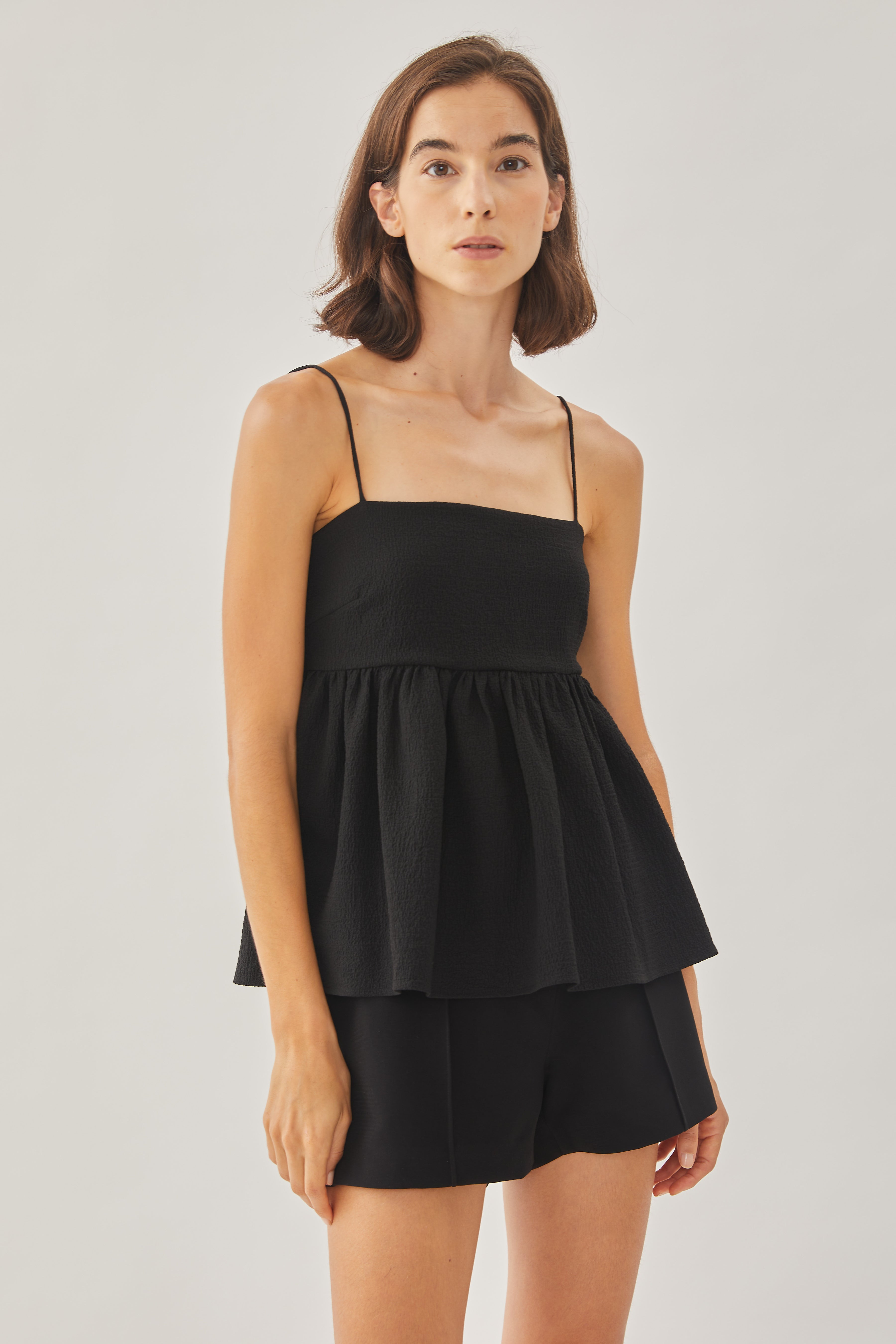 Textured Cami Top in Black