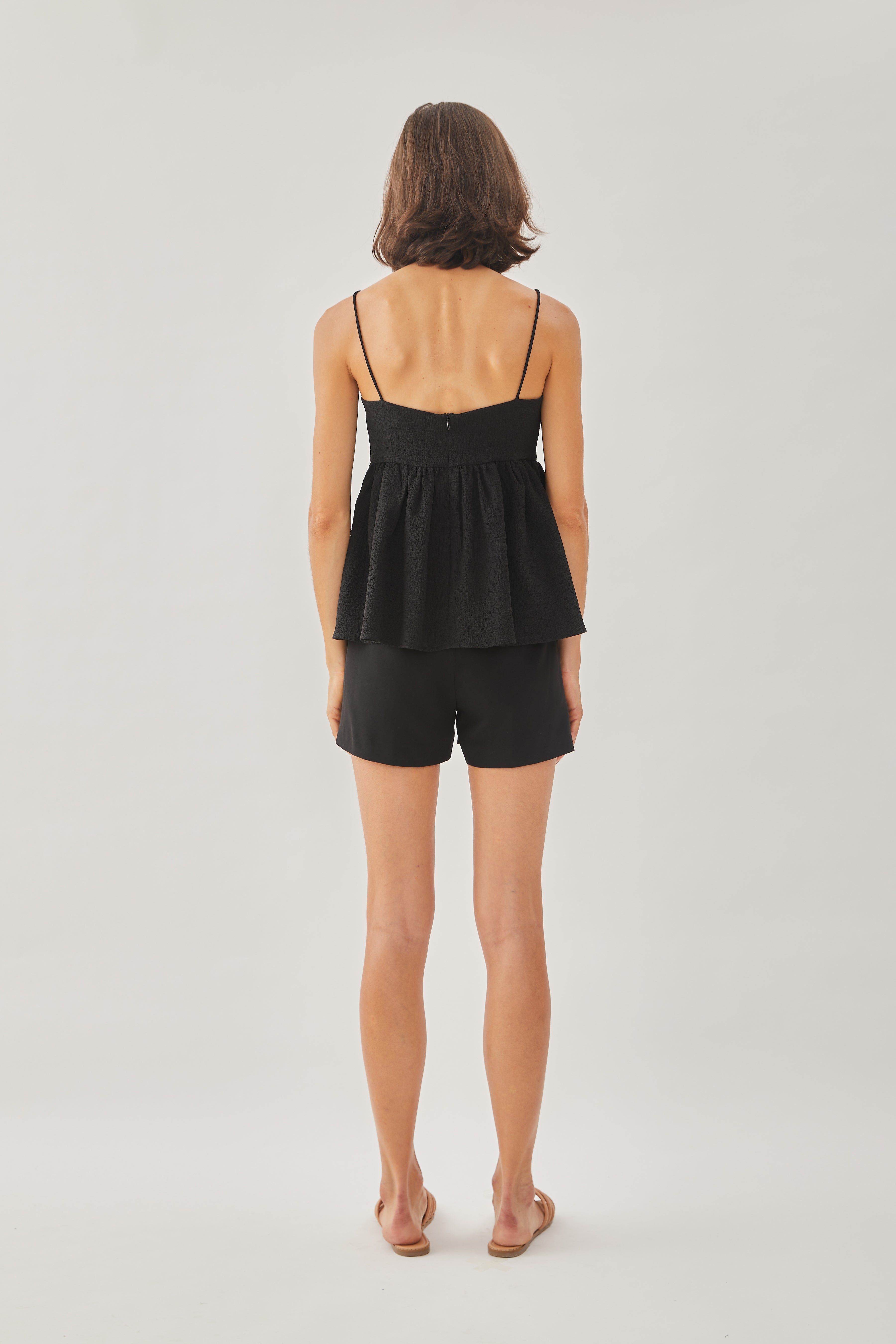 Textured Cami Top in Black