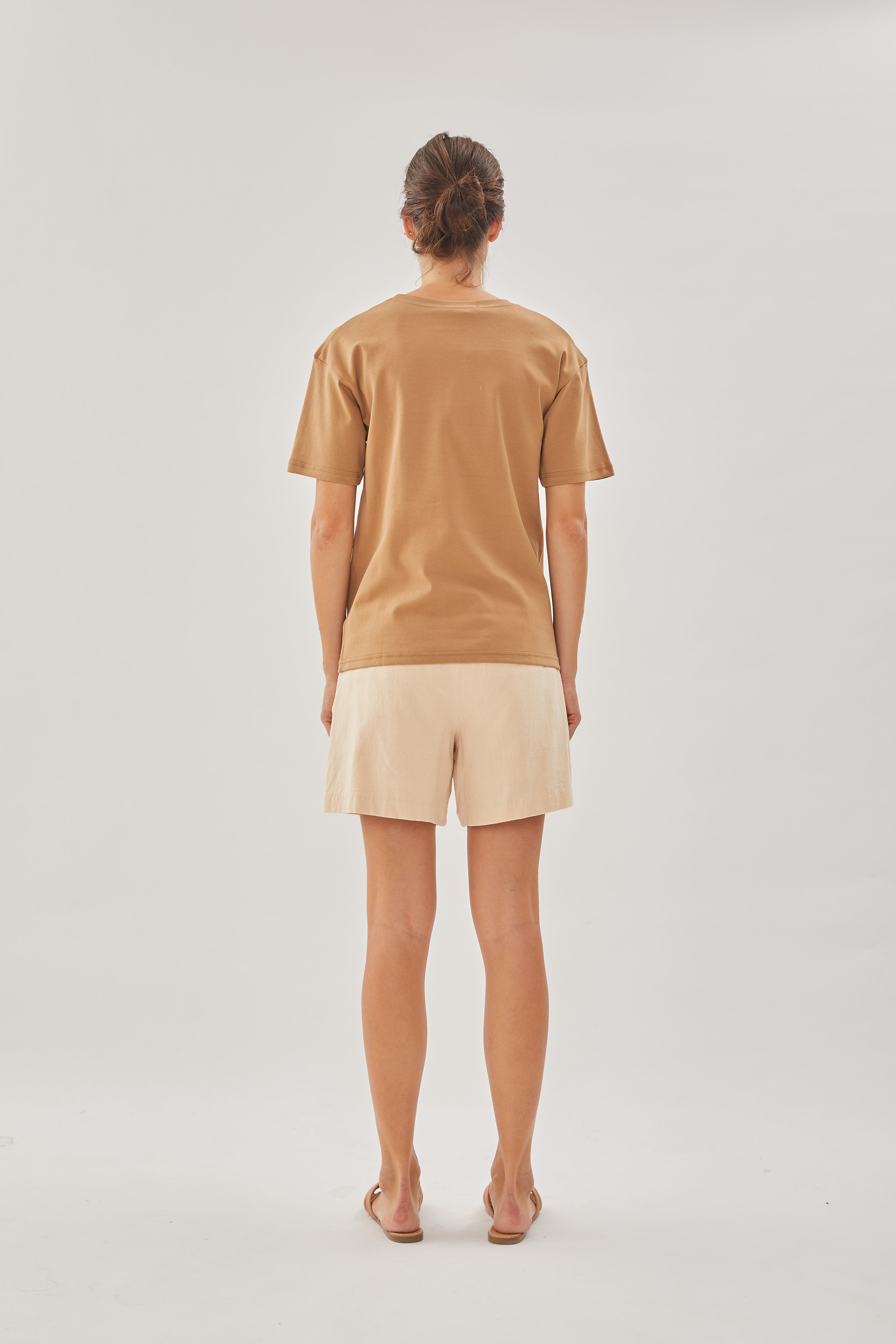 STUDIOS Cotton Tee in Camel