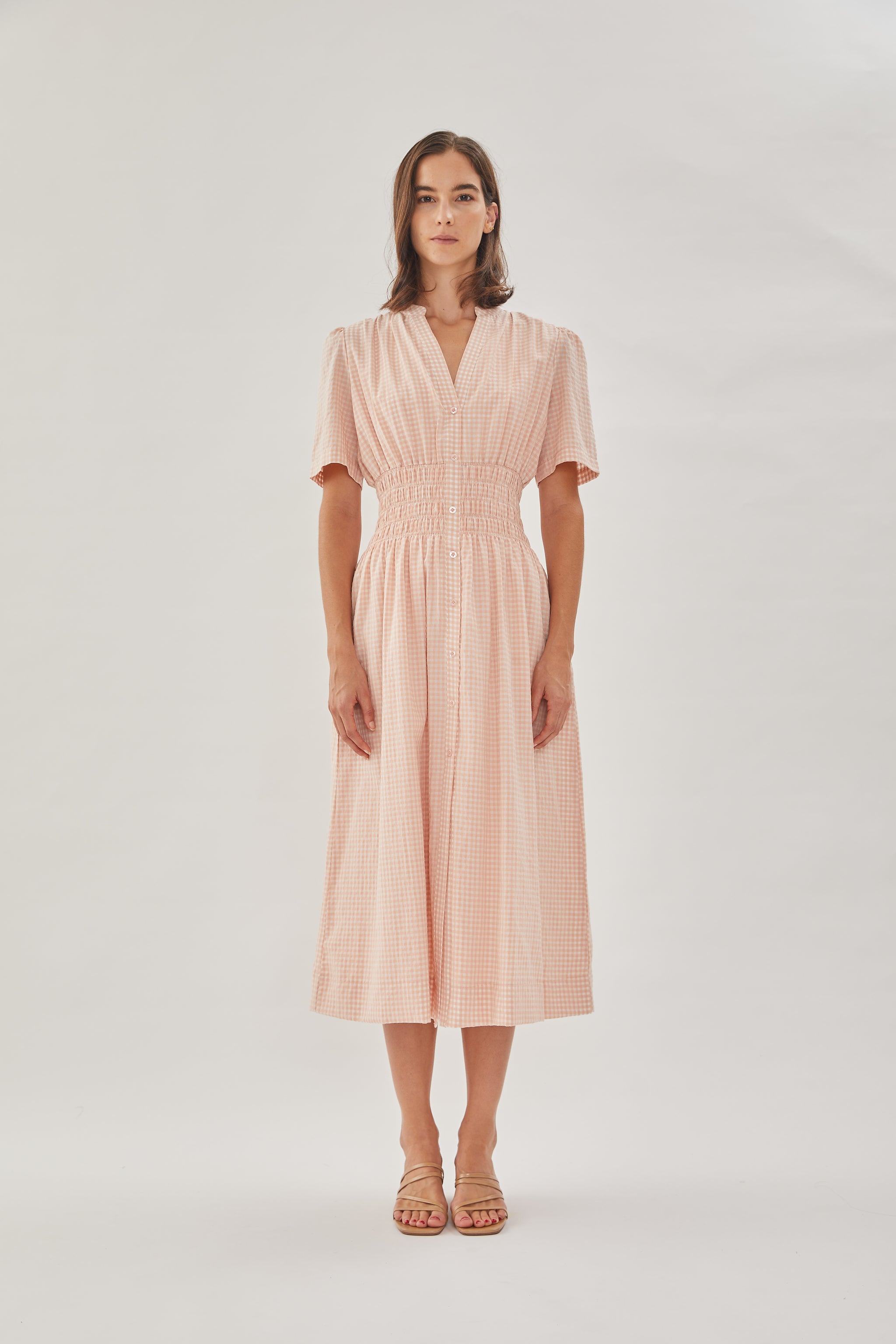 Women's Peach Shirt Dress