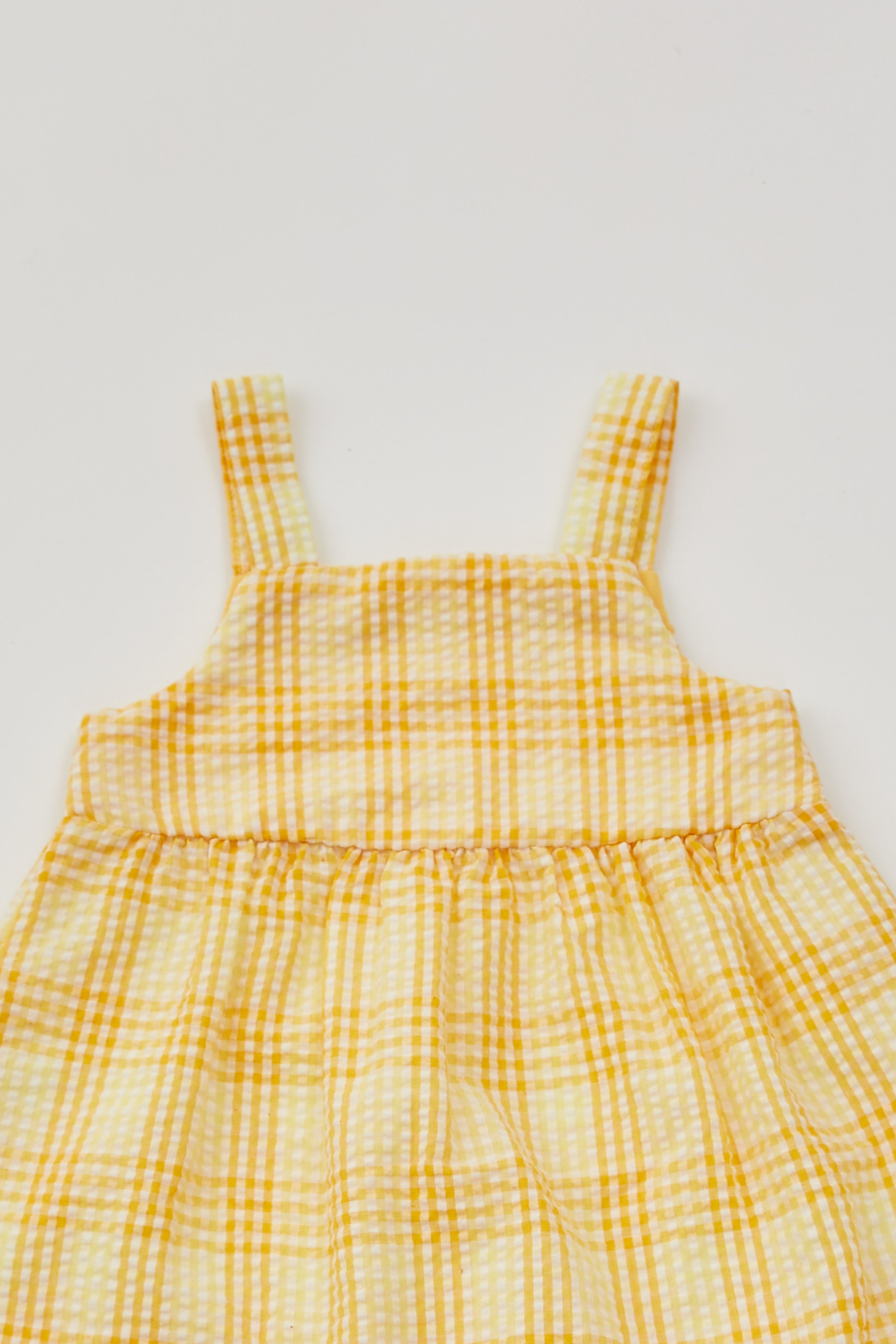 Mini Seersucker Sleeveless Dress in Sunrise