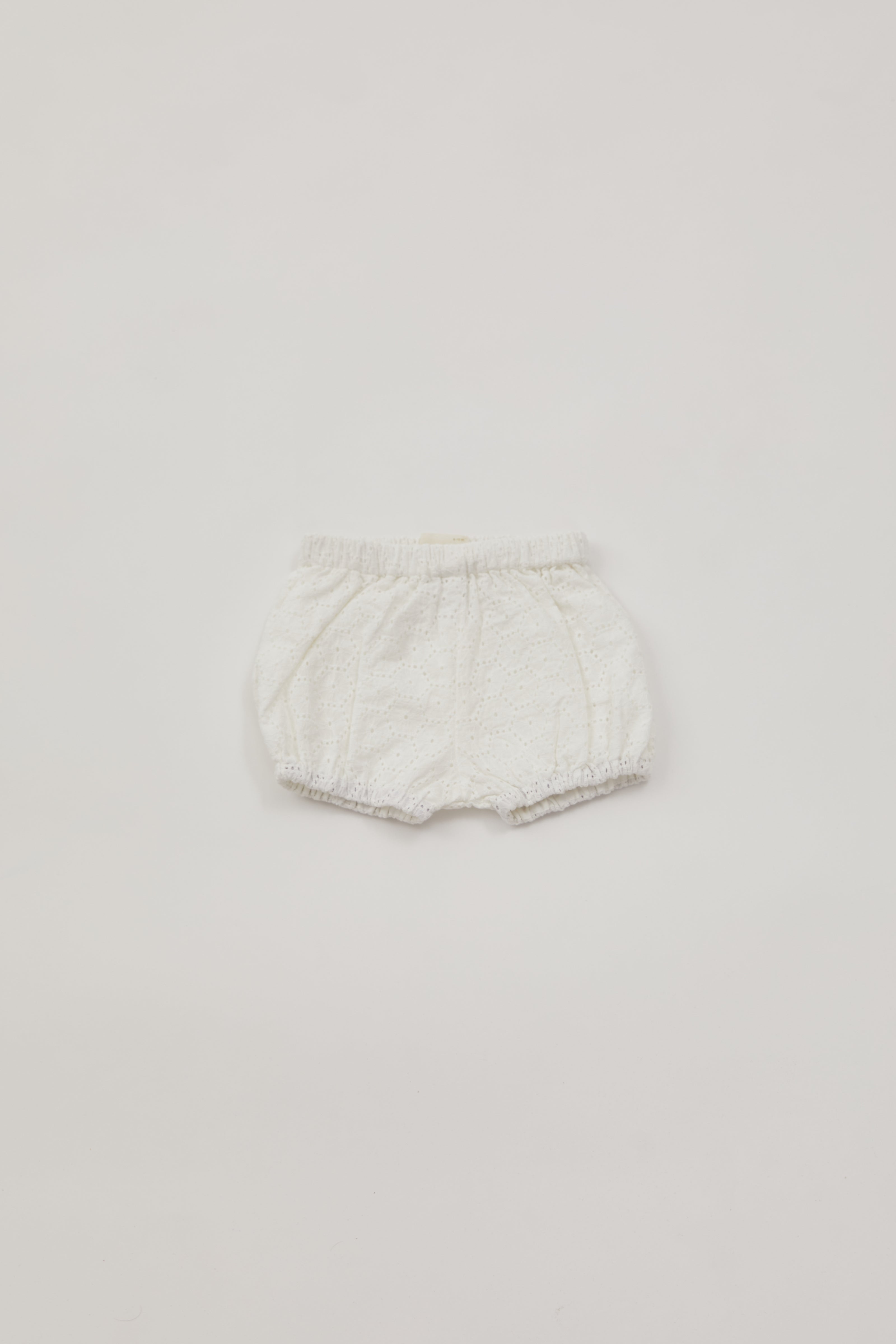 Mini Cotton Bloomer Shorts in Crochet