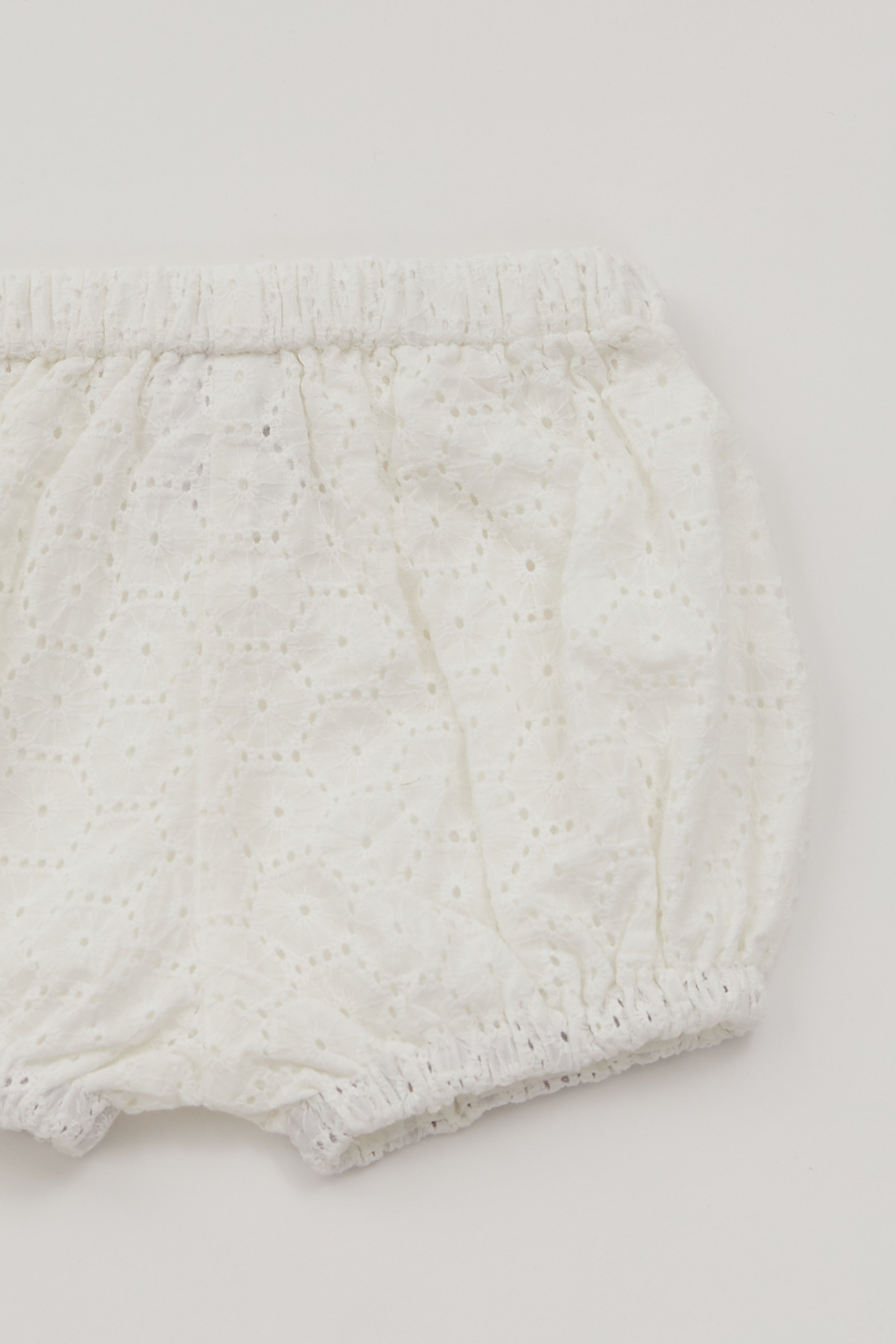 Mini Cotton Bloomer Shorts in Crochet