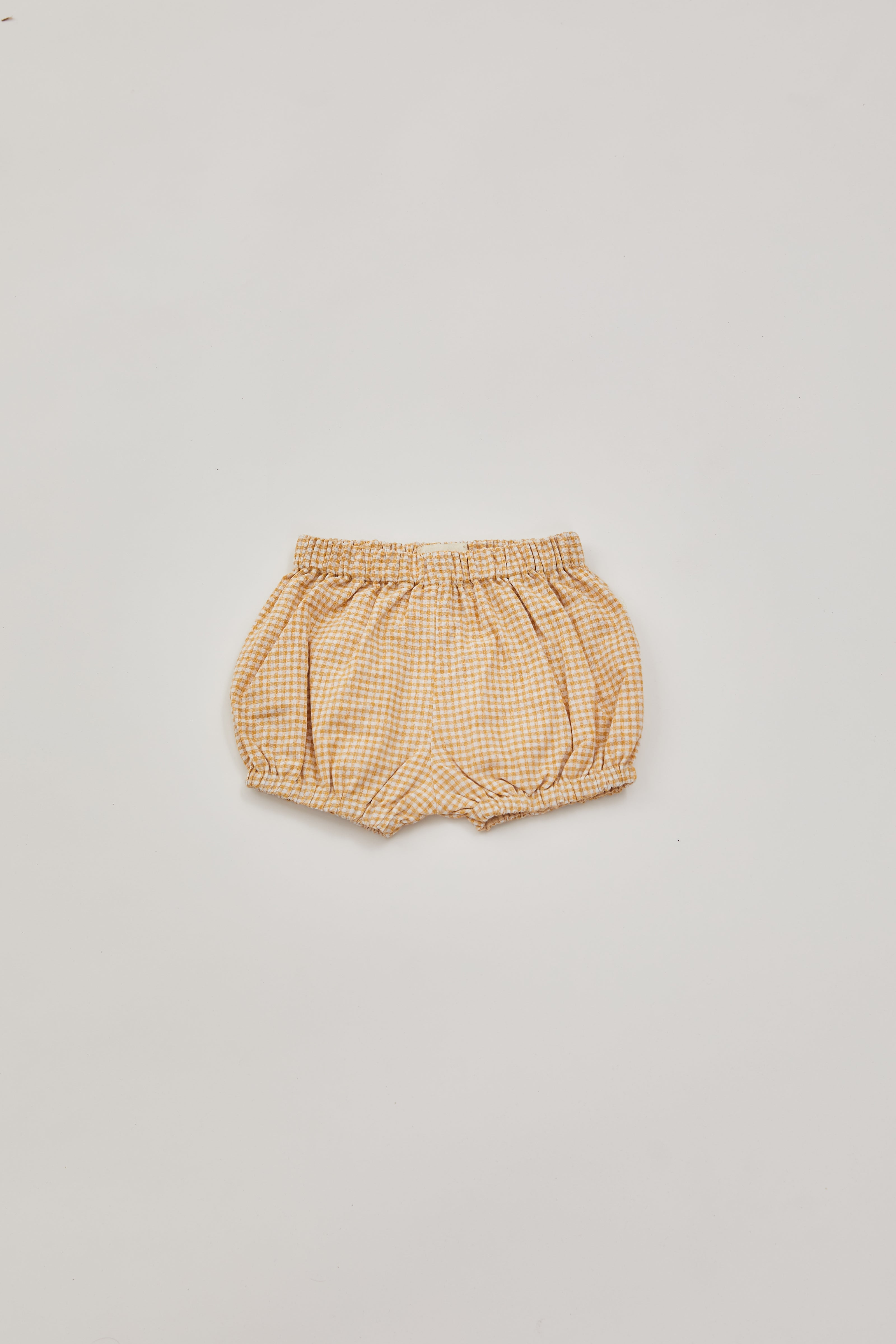 Mini Gingham Bloomer shorts in Yellow