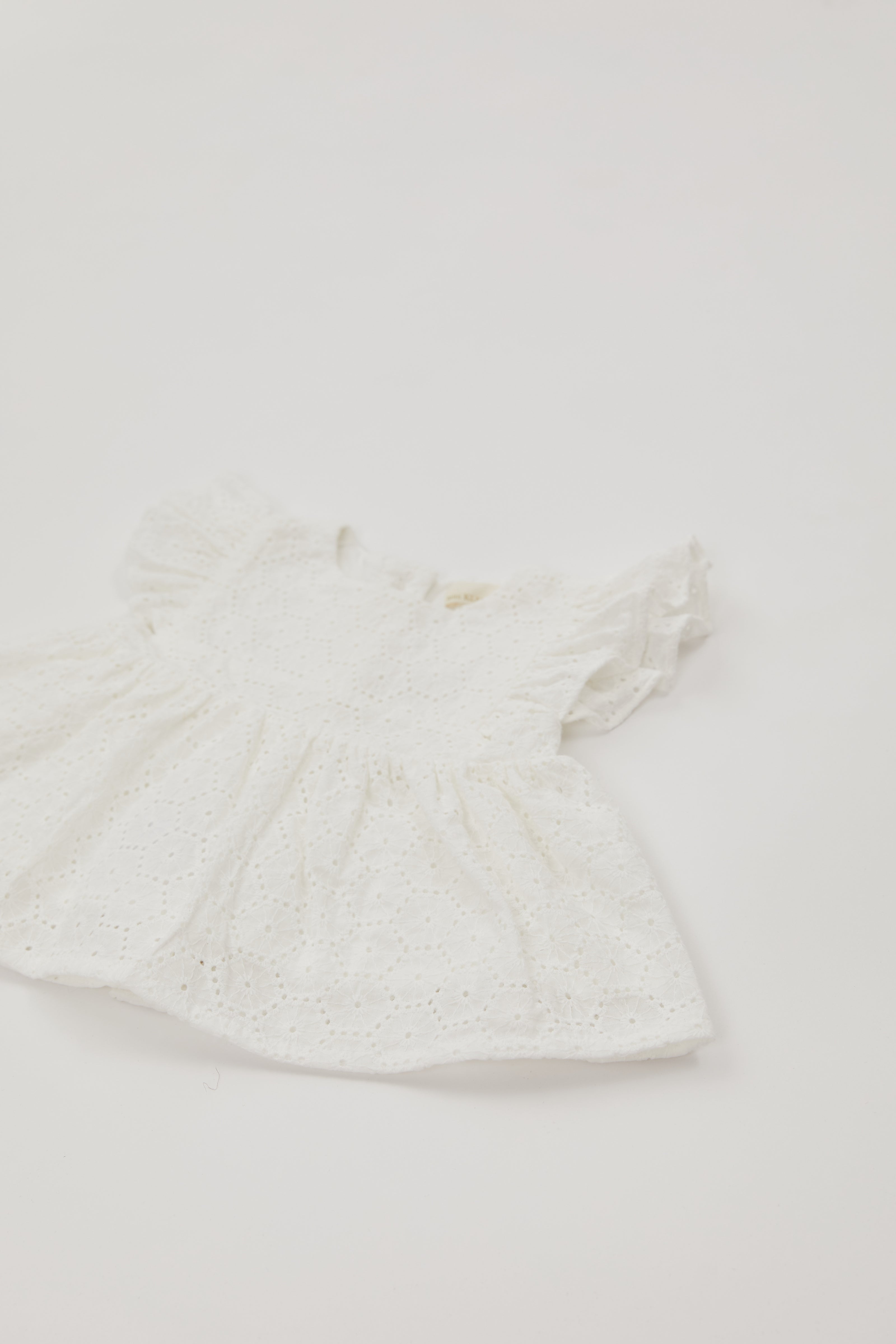 Mini Cotton Crochet Top in White