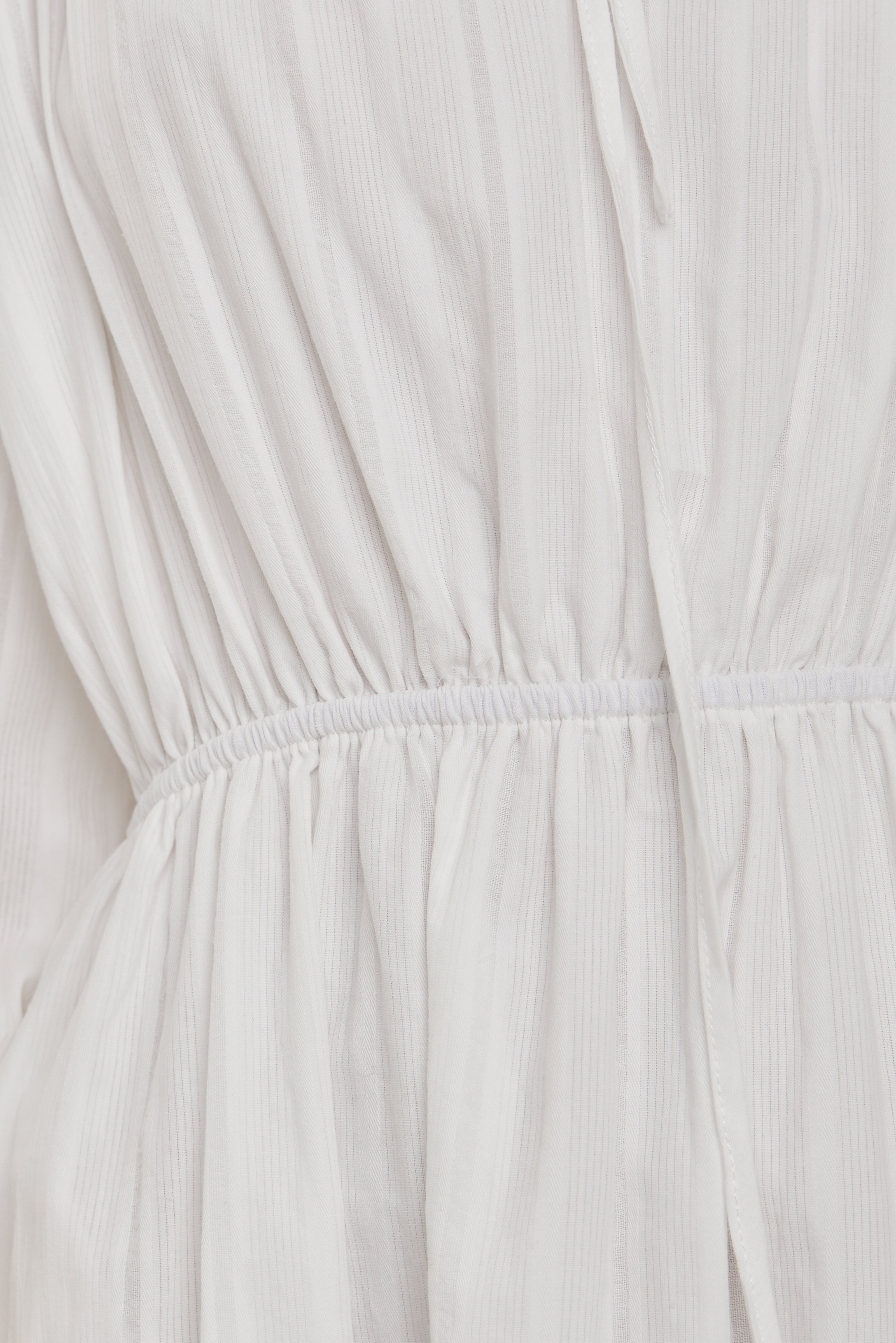 Poplin Midi Dress in White