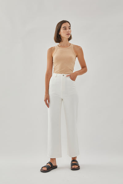 womens white jeans straight leg