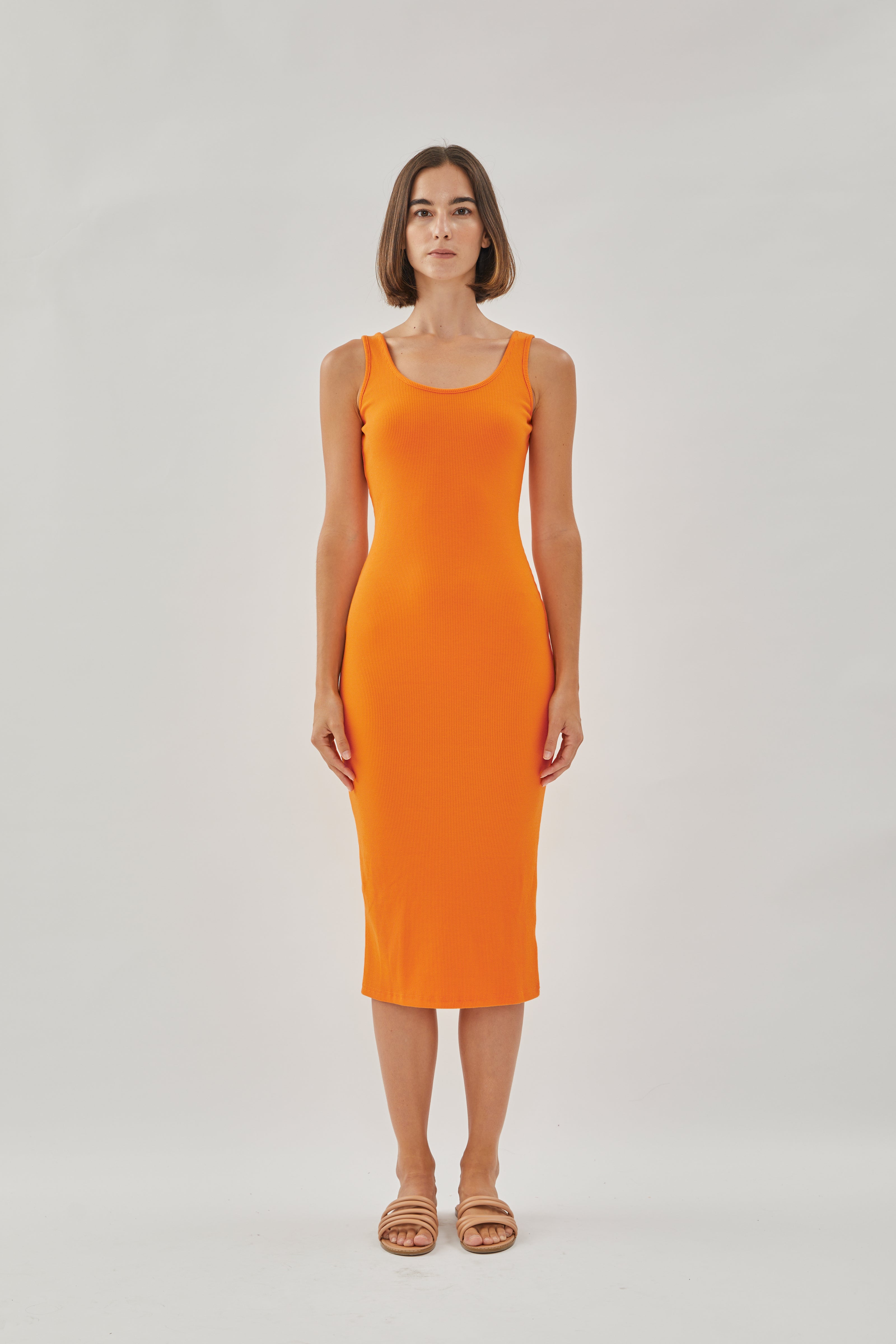 Scoop Neck Tank Dress in Sunburst