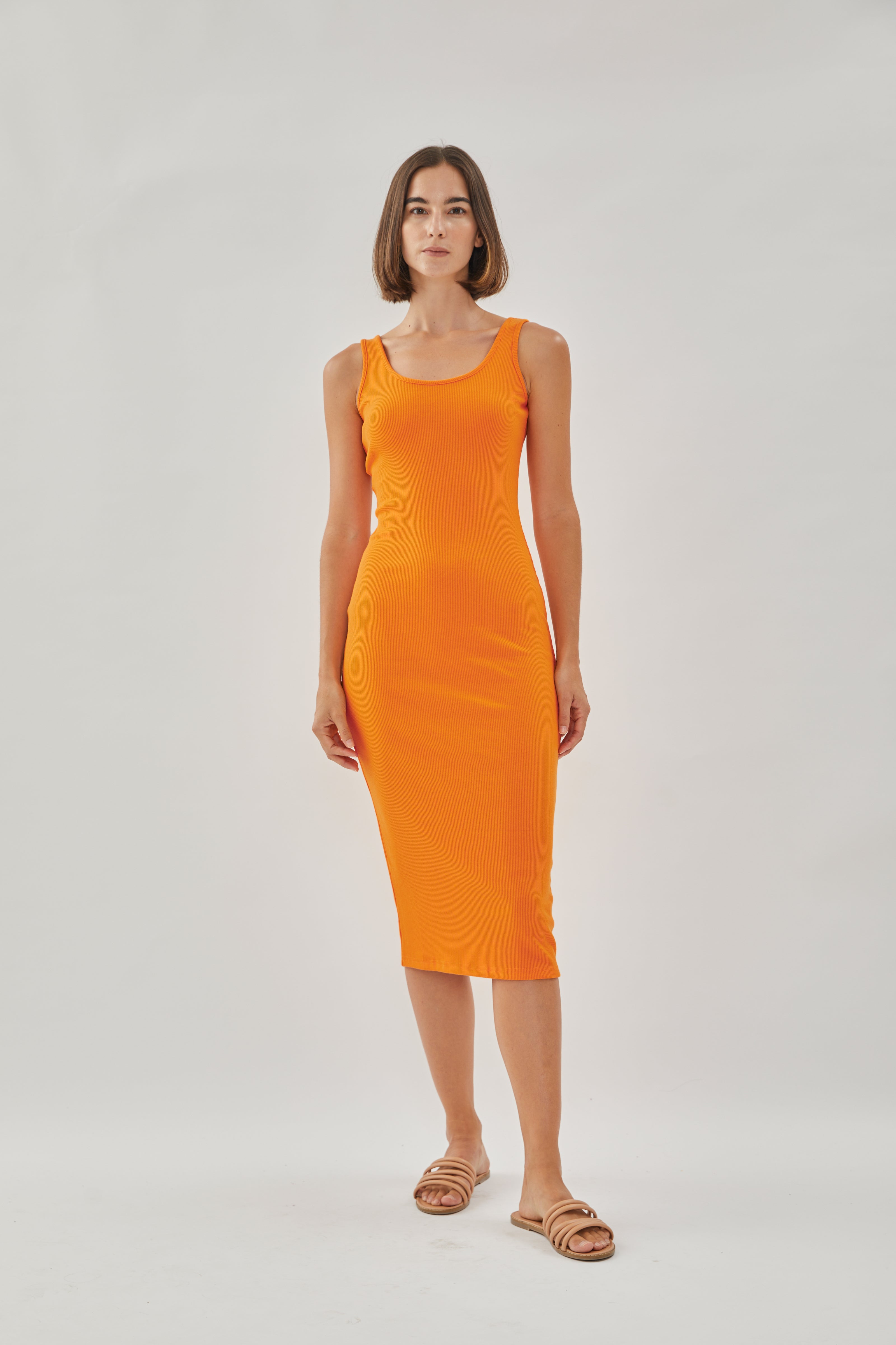 Scoop Neck Tank Dress in Sunburst