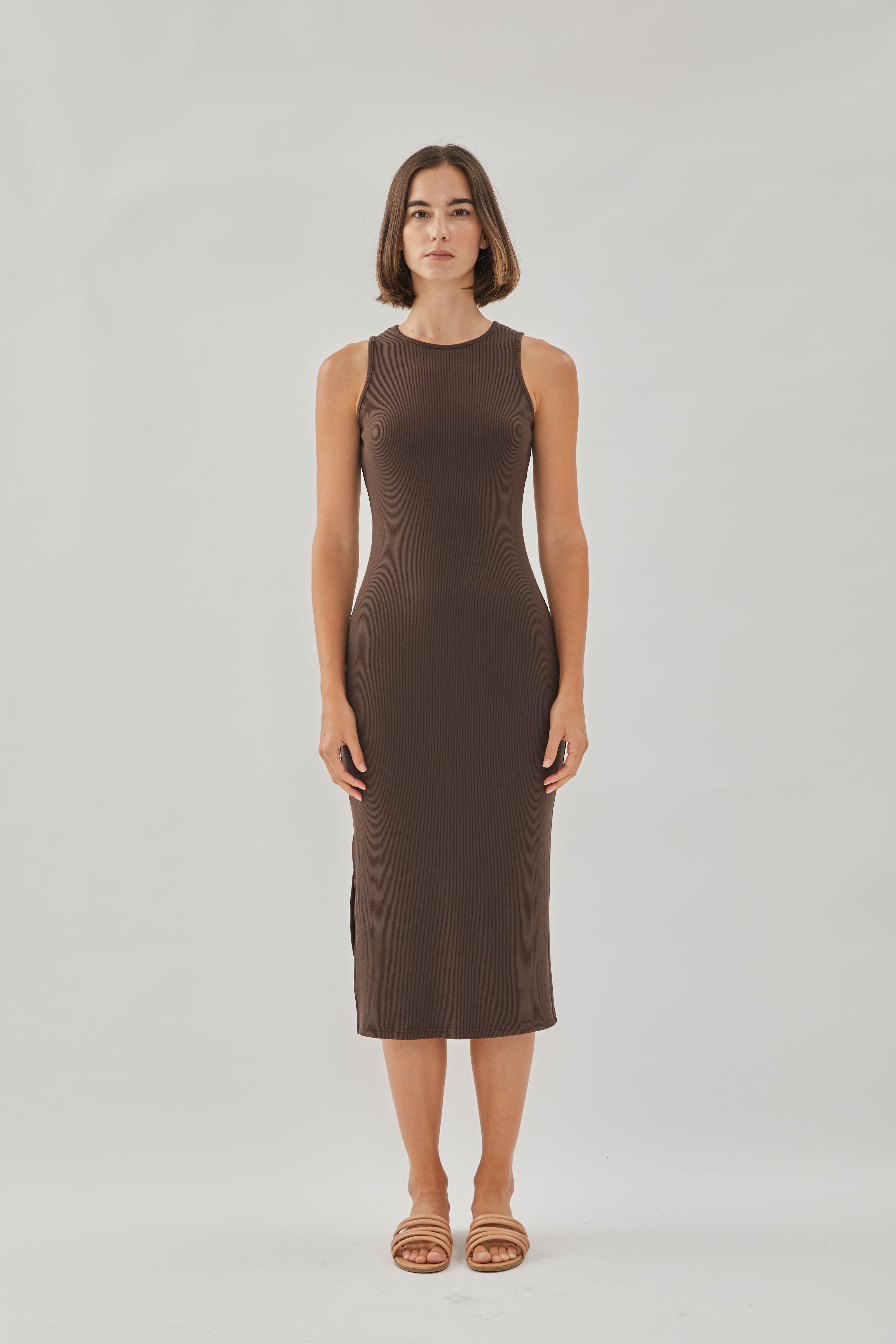 Knitted Dress in Soil