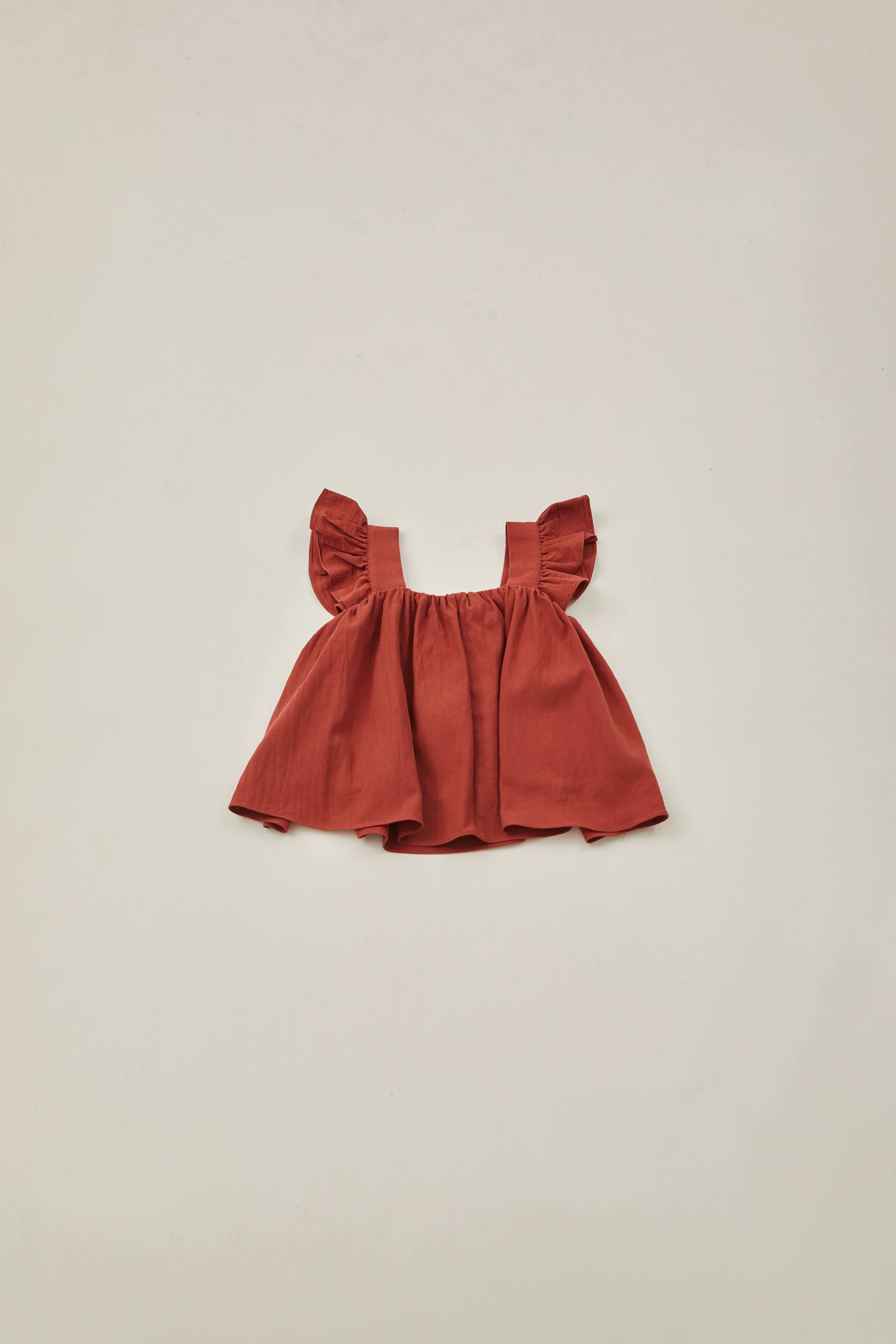 Mini Flutter Sleeved Top in Sienna