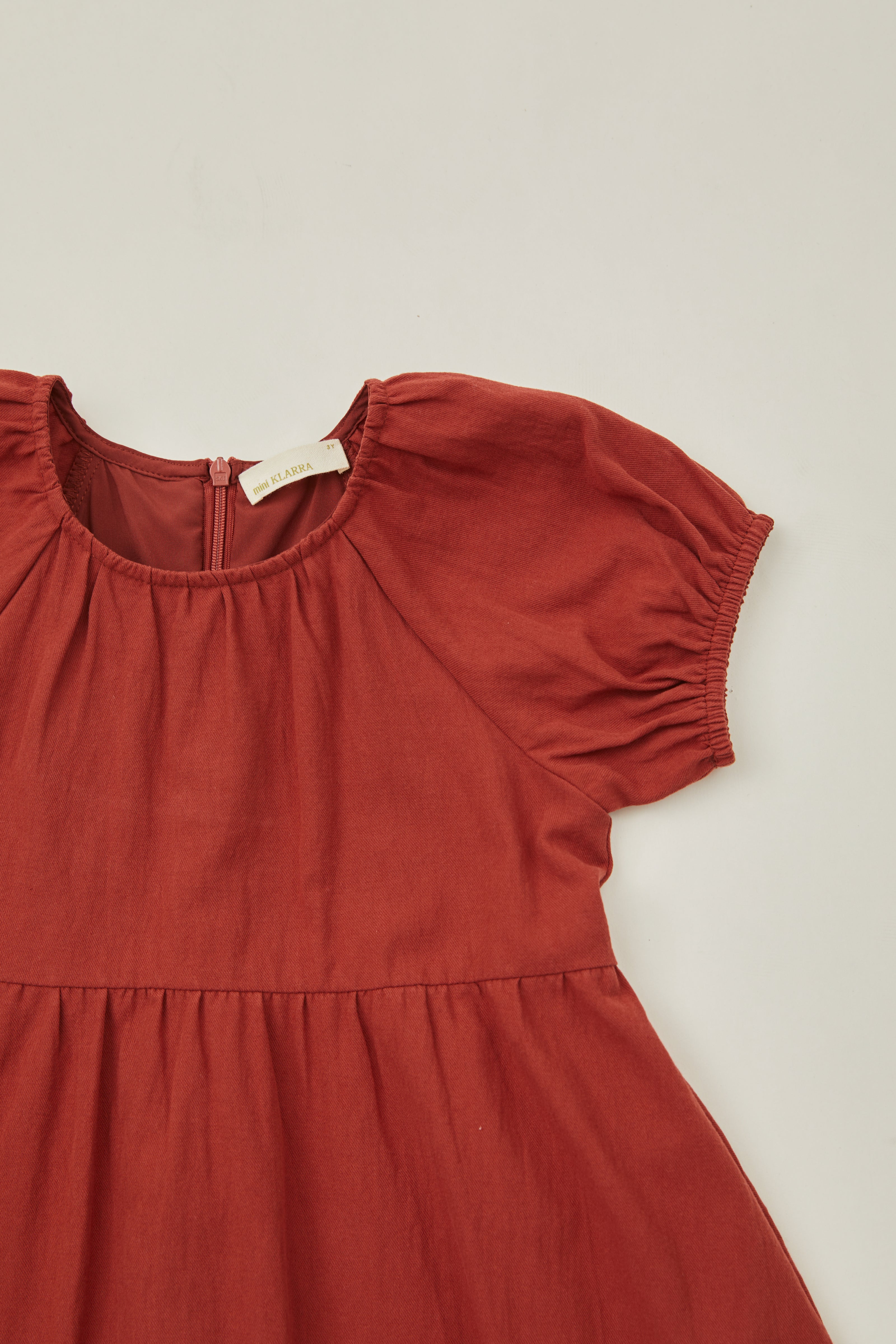 Mini Round Neck Dress in Sienna