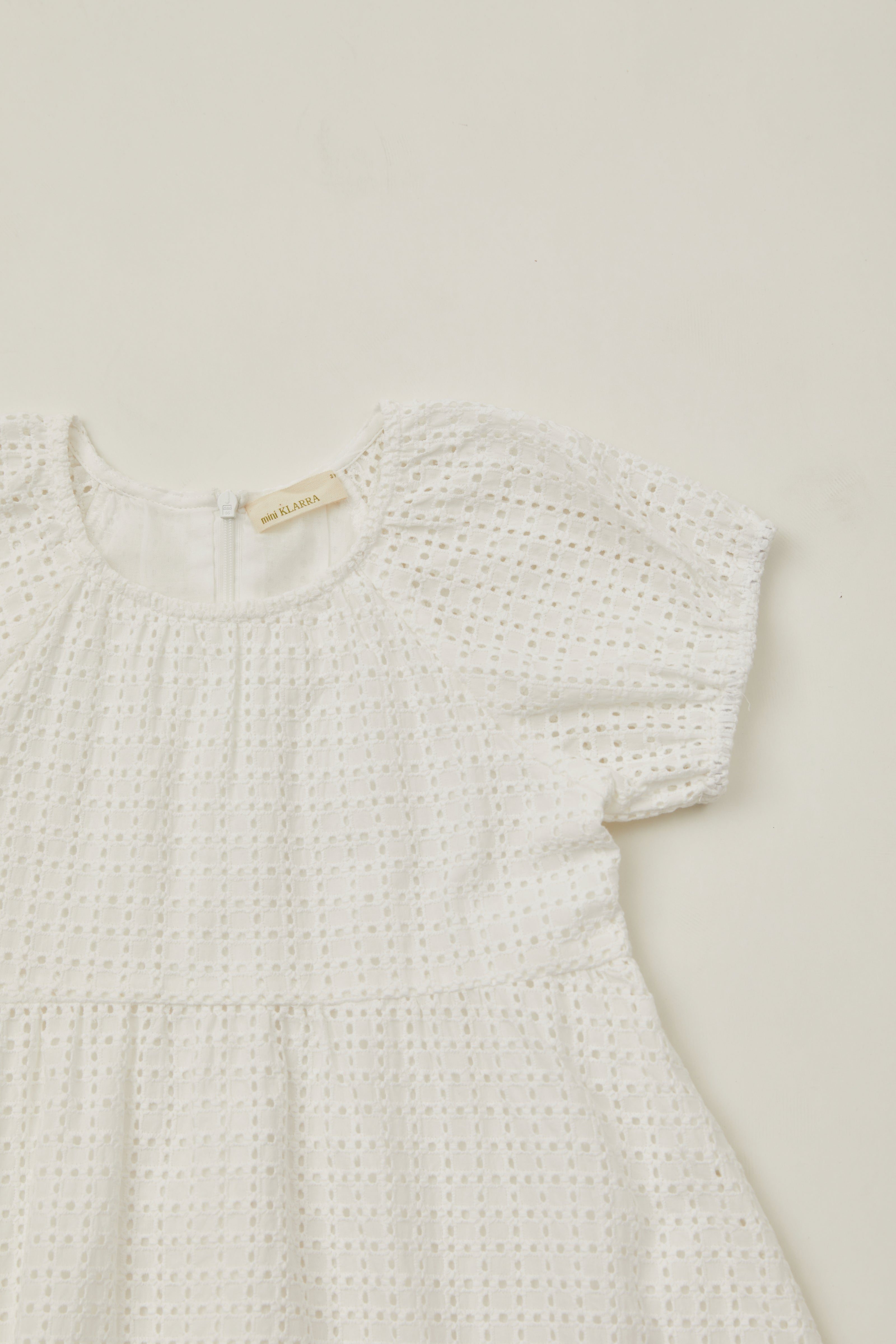 Mini Round Neck Dress in Maha Crochet