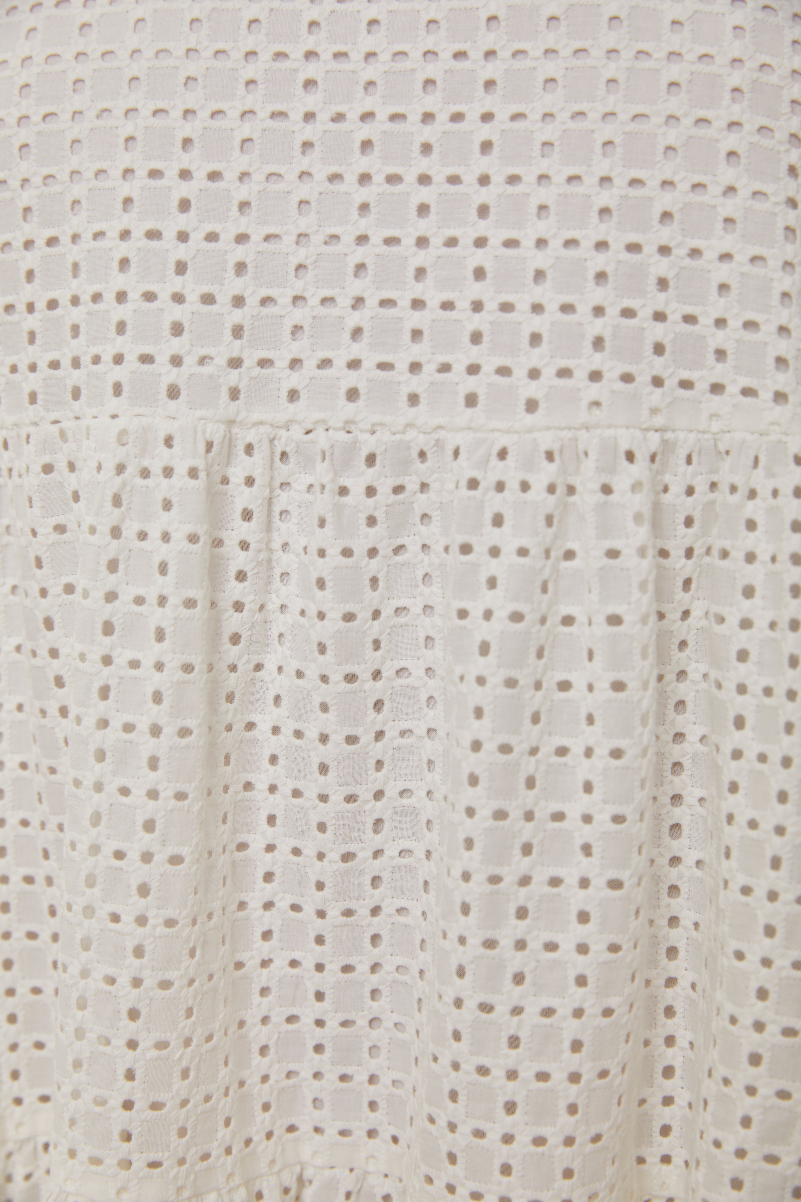 Maha Crochet Puffed Sleeved Mini Dress