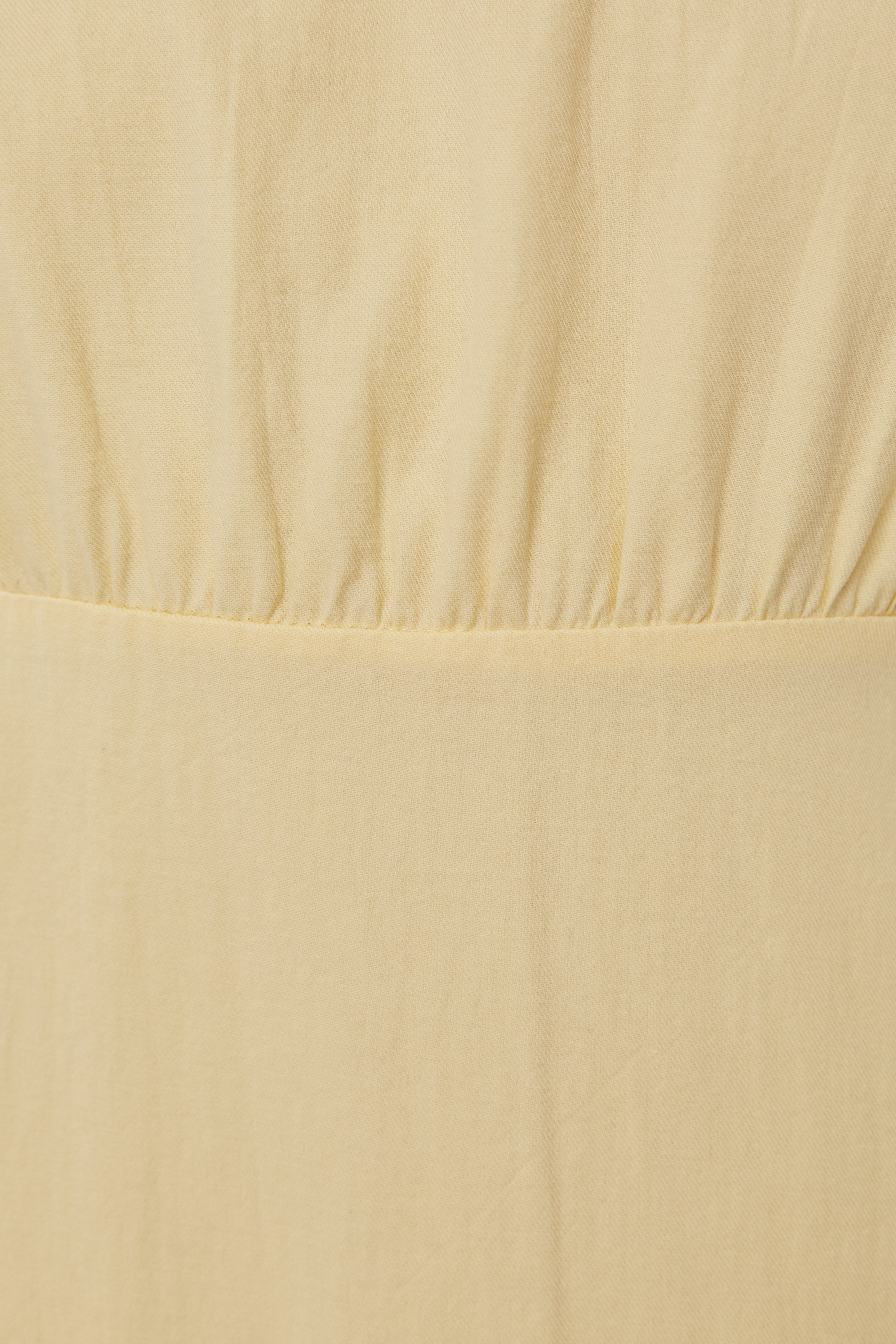 Waisted Midi Dress in Soft Yellow