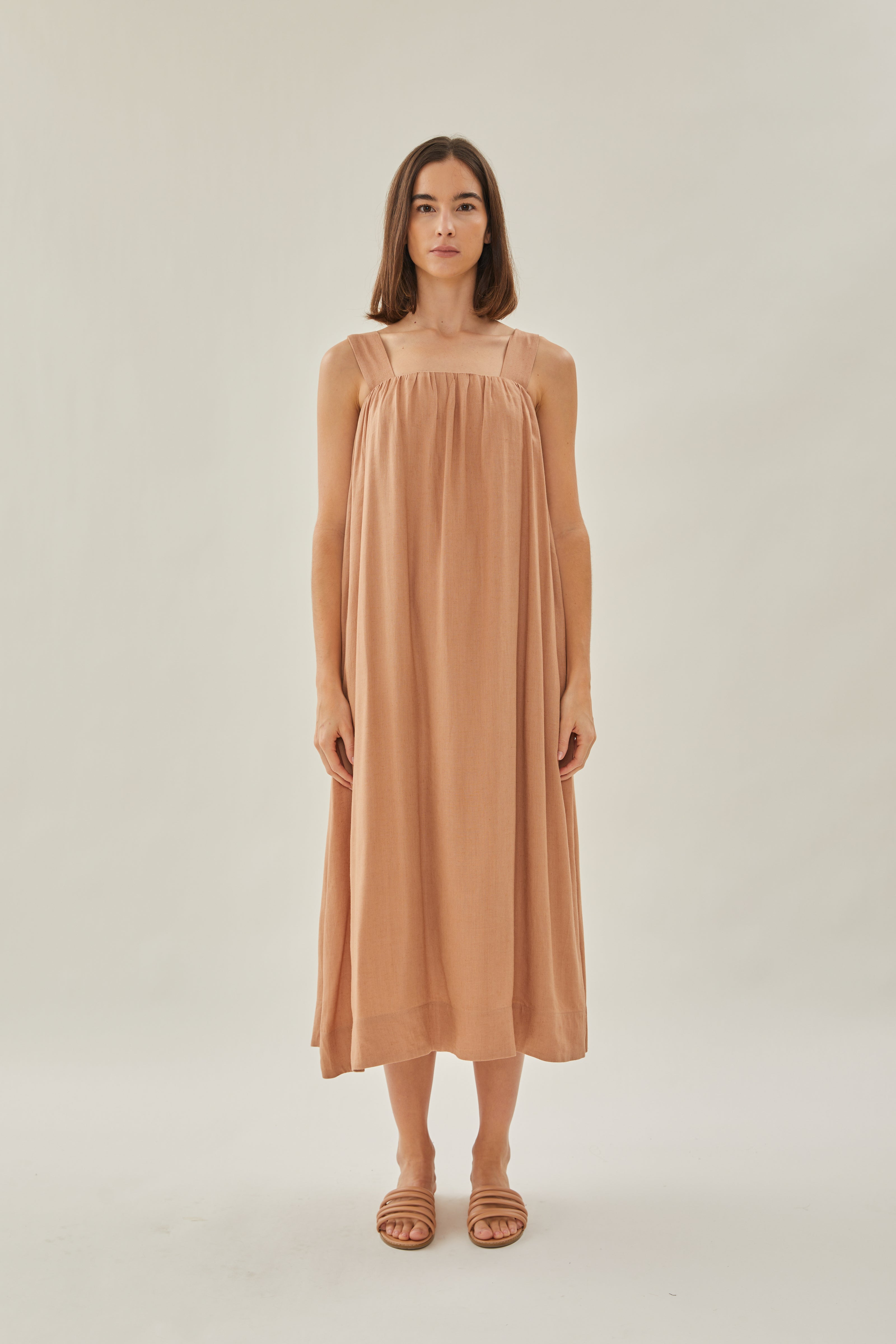 Linen Tent Dress in Sunset