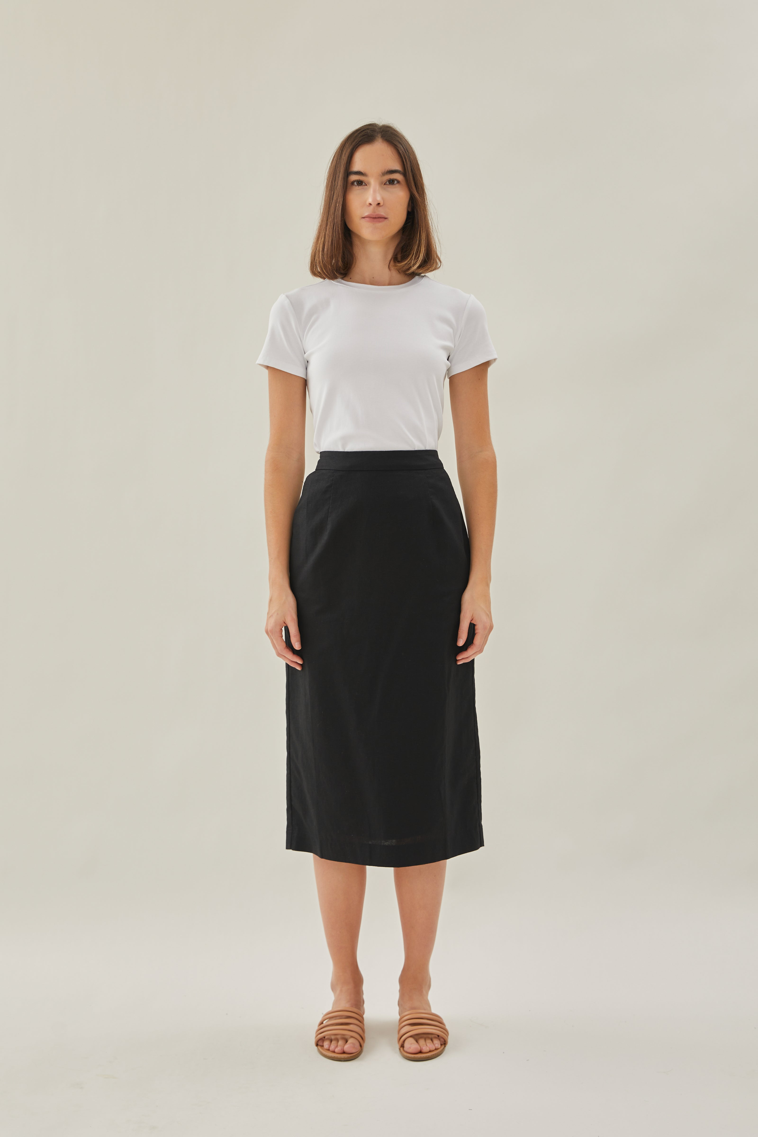 Classic Straight Skirt in Black