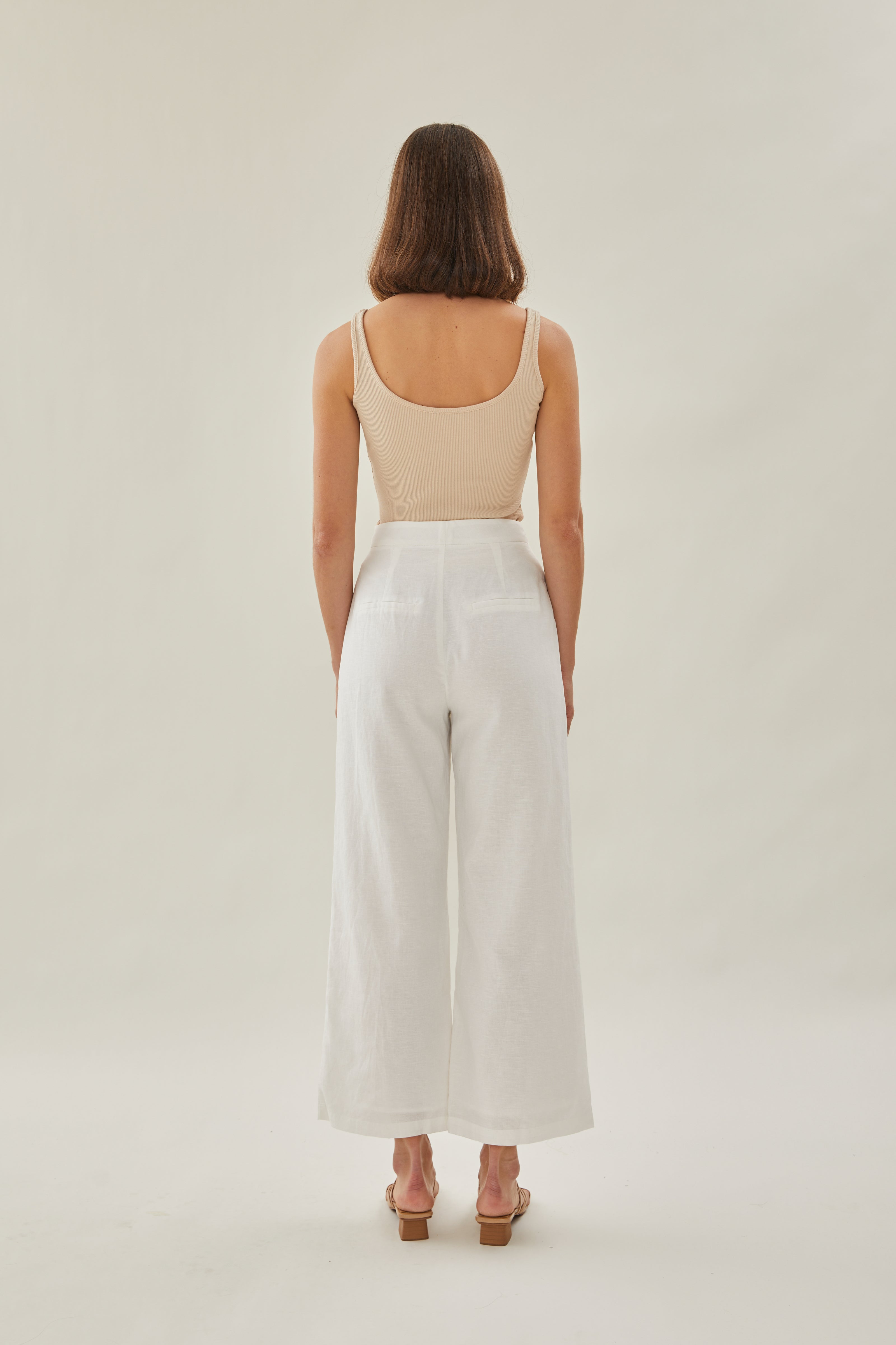 Wide Legged Trousers in White