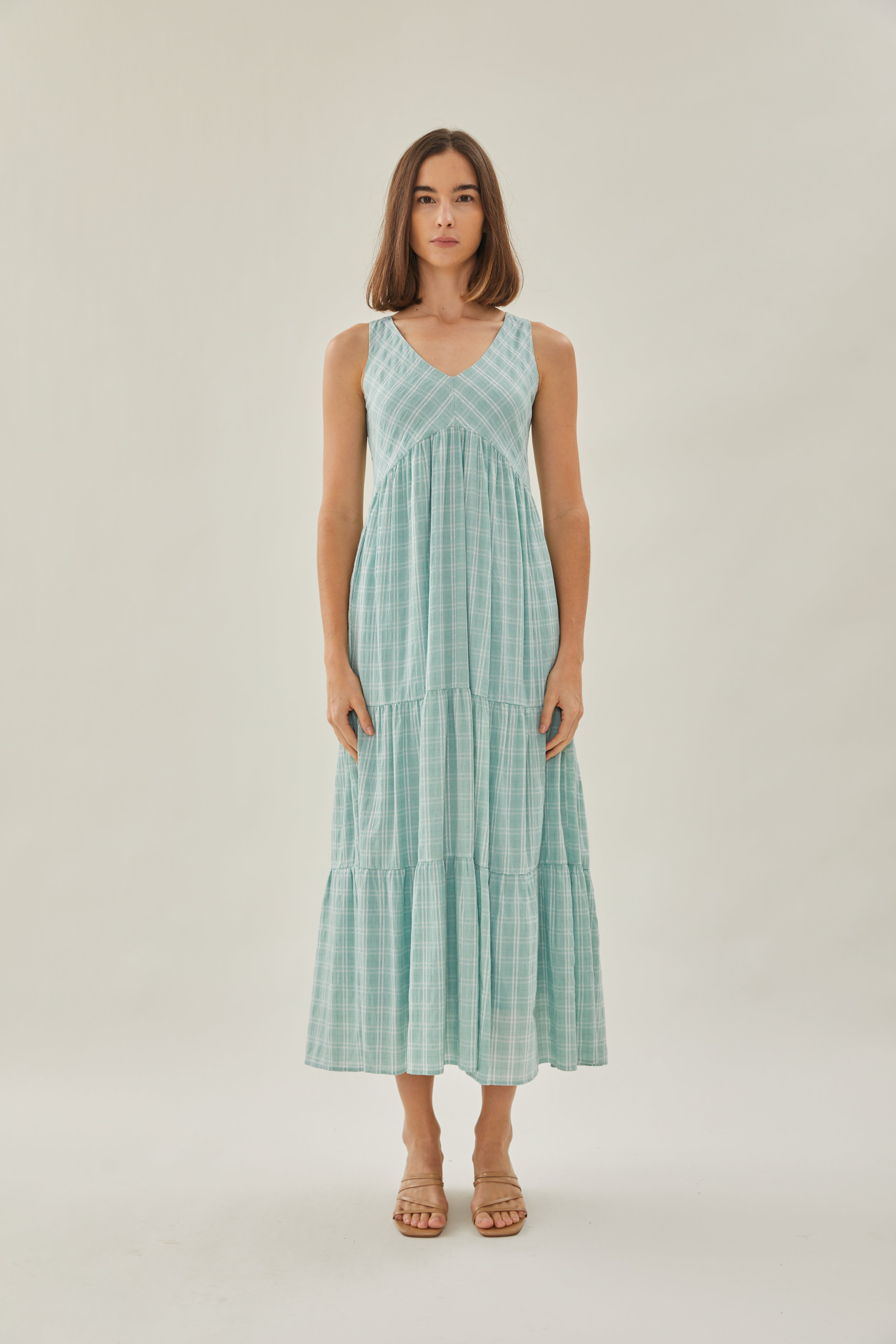 Tiered Maxi Sundress in Frost