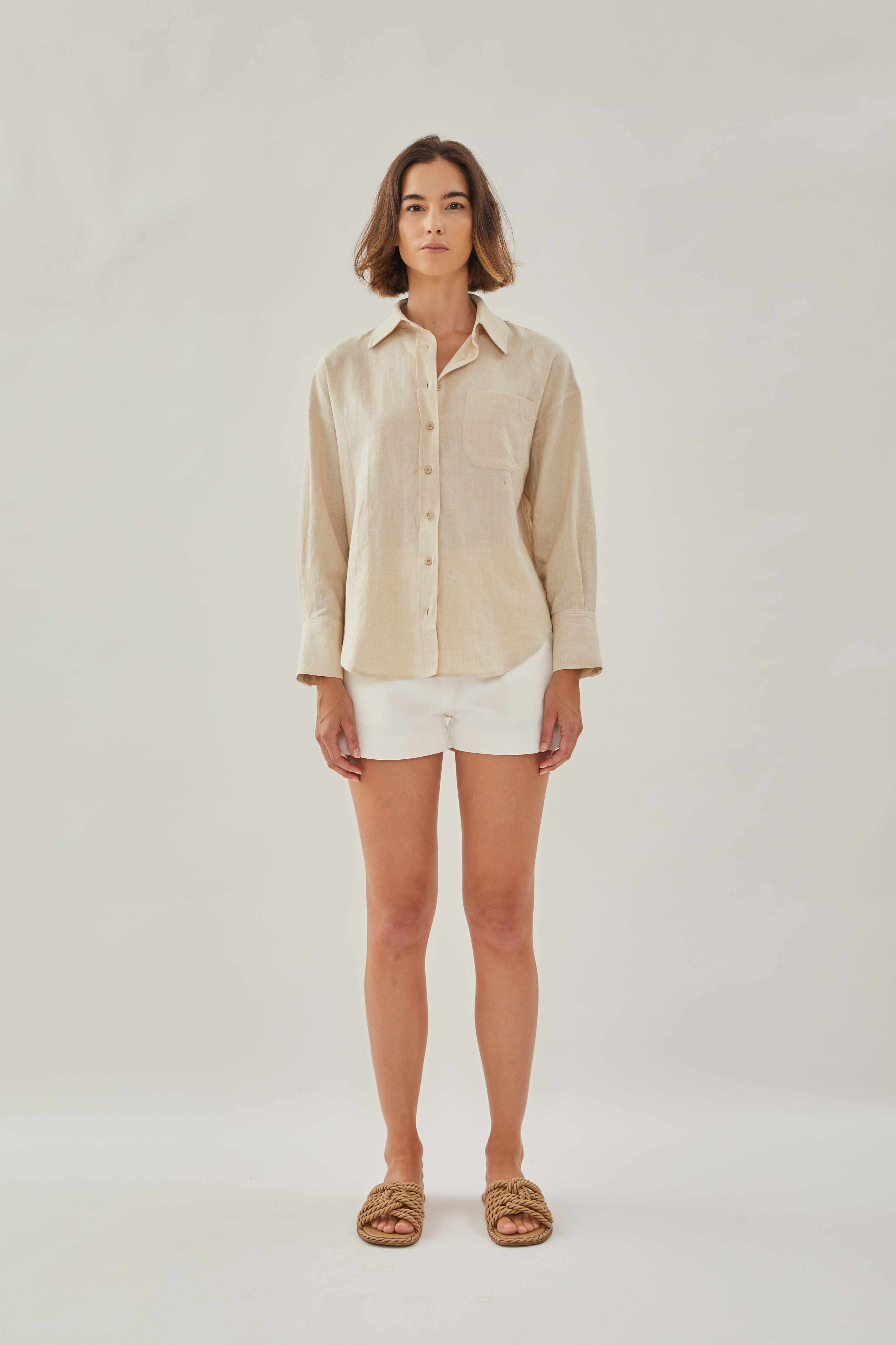 Classic Linen Shirt in Natural