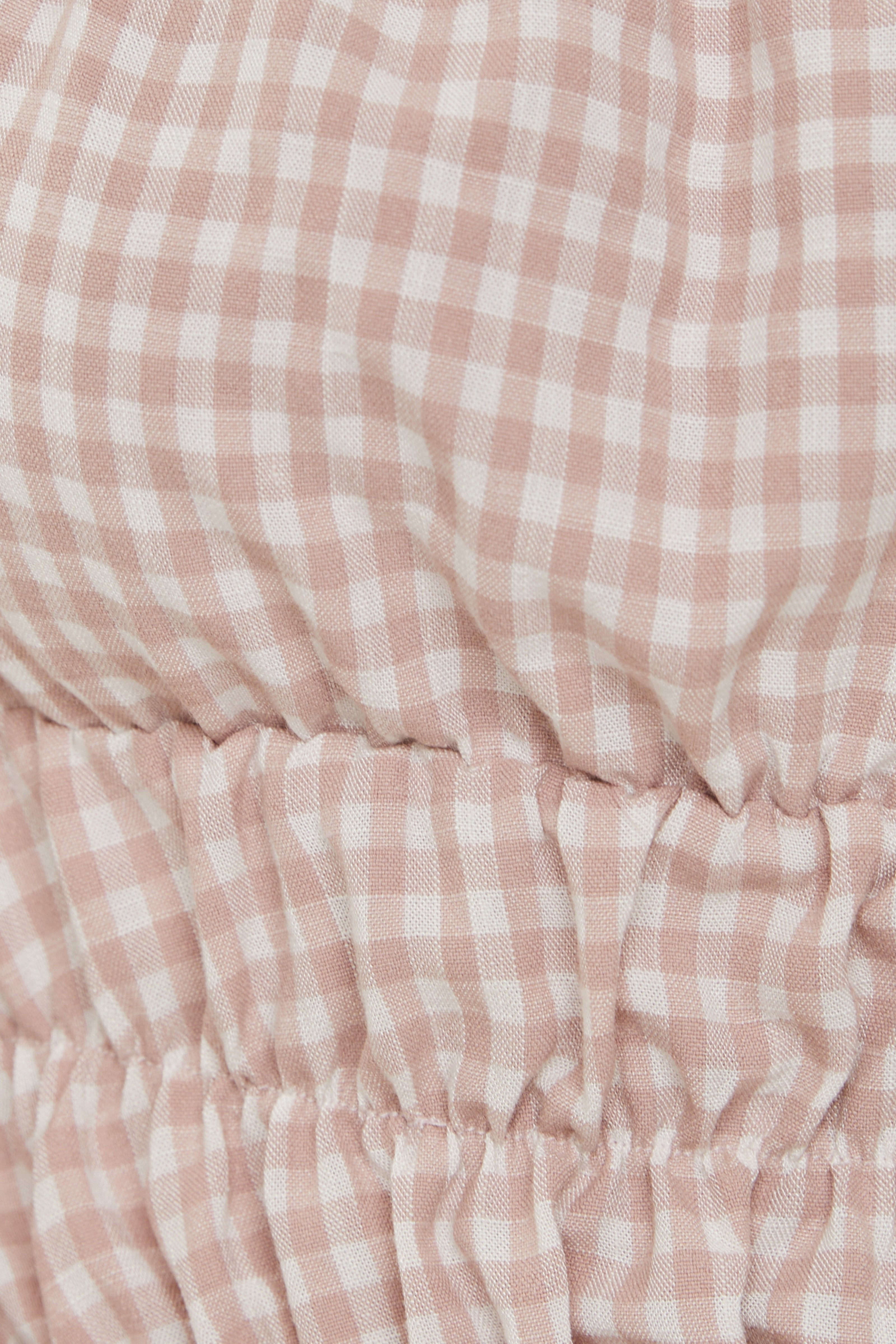 Sleeved Ruffle Top in Gingham Pink