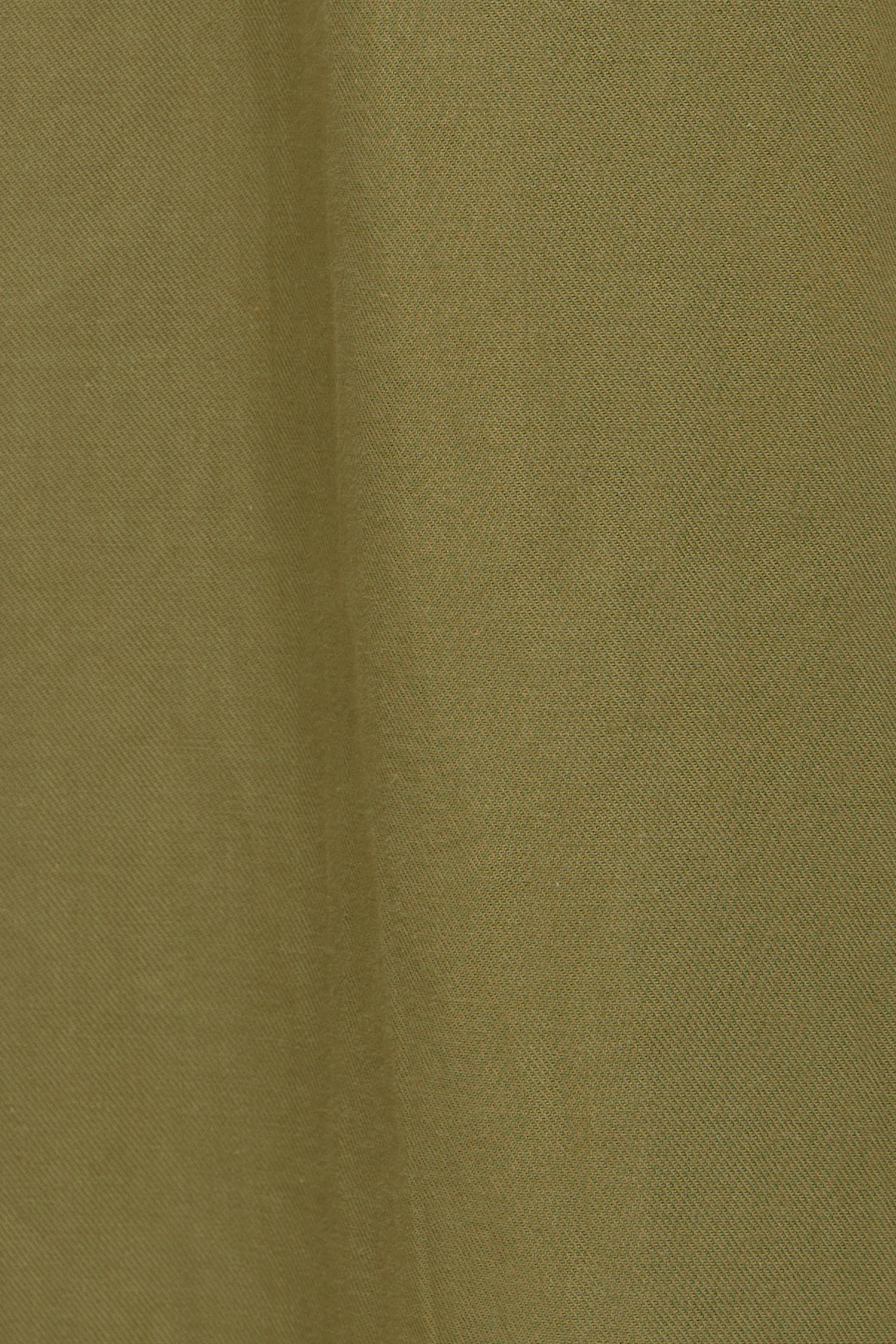 Cotton Shirred Midi Dress in Moss