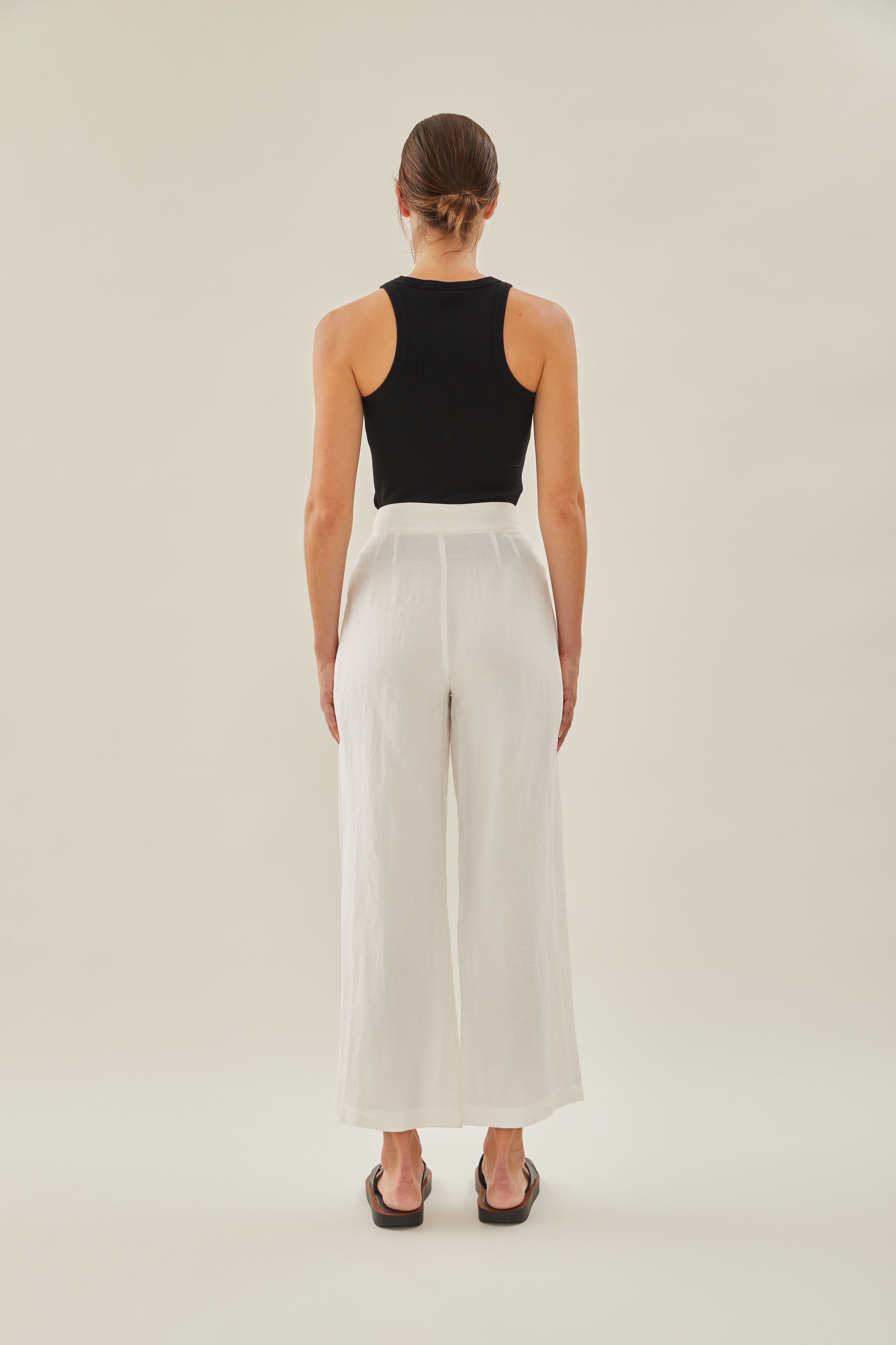 Linen Suit Trousers in White