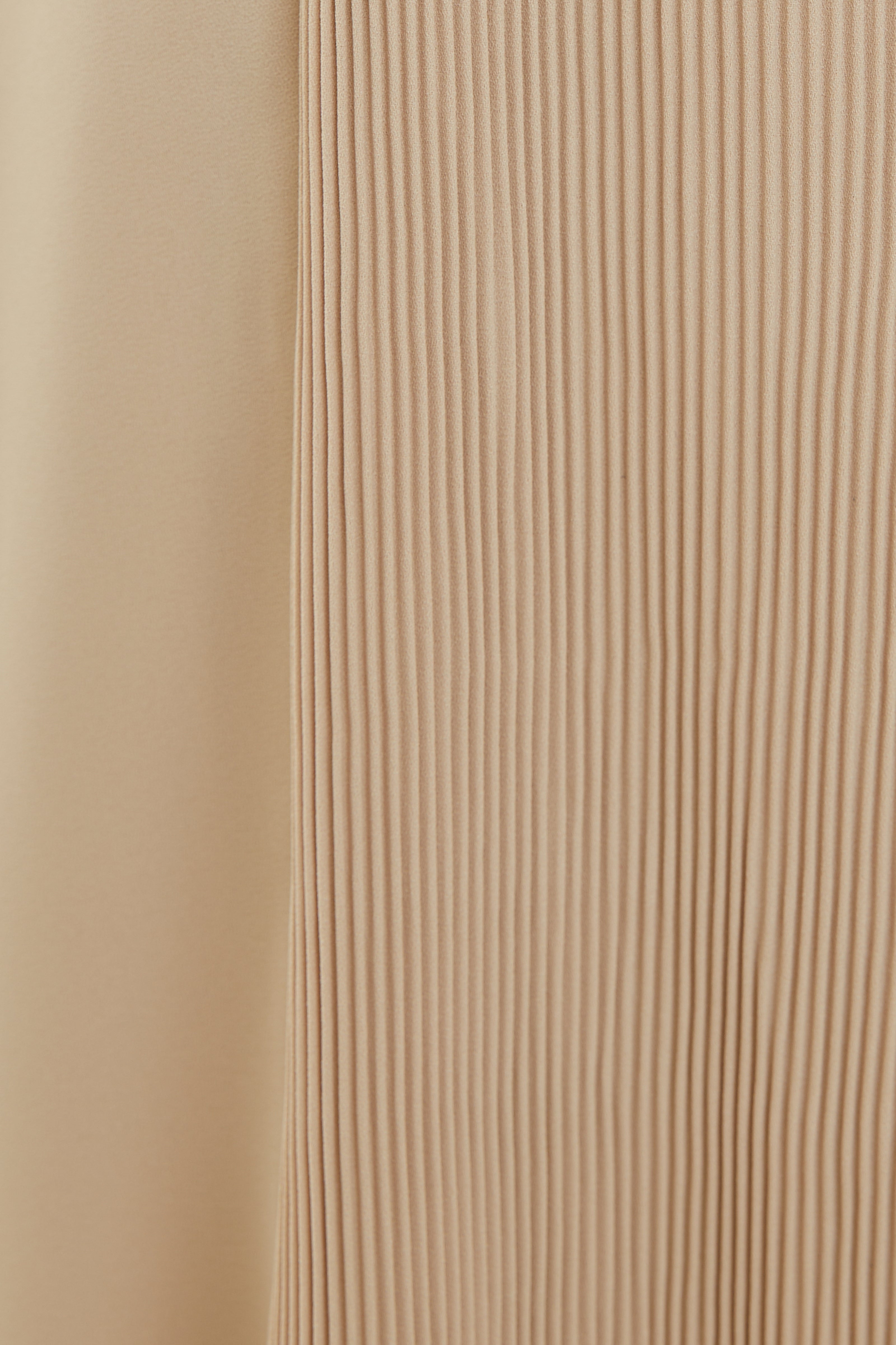 Pleated Halter Dress in Sand