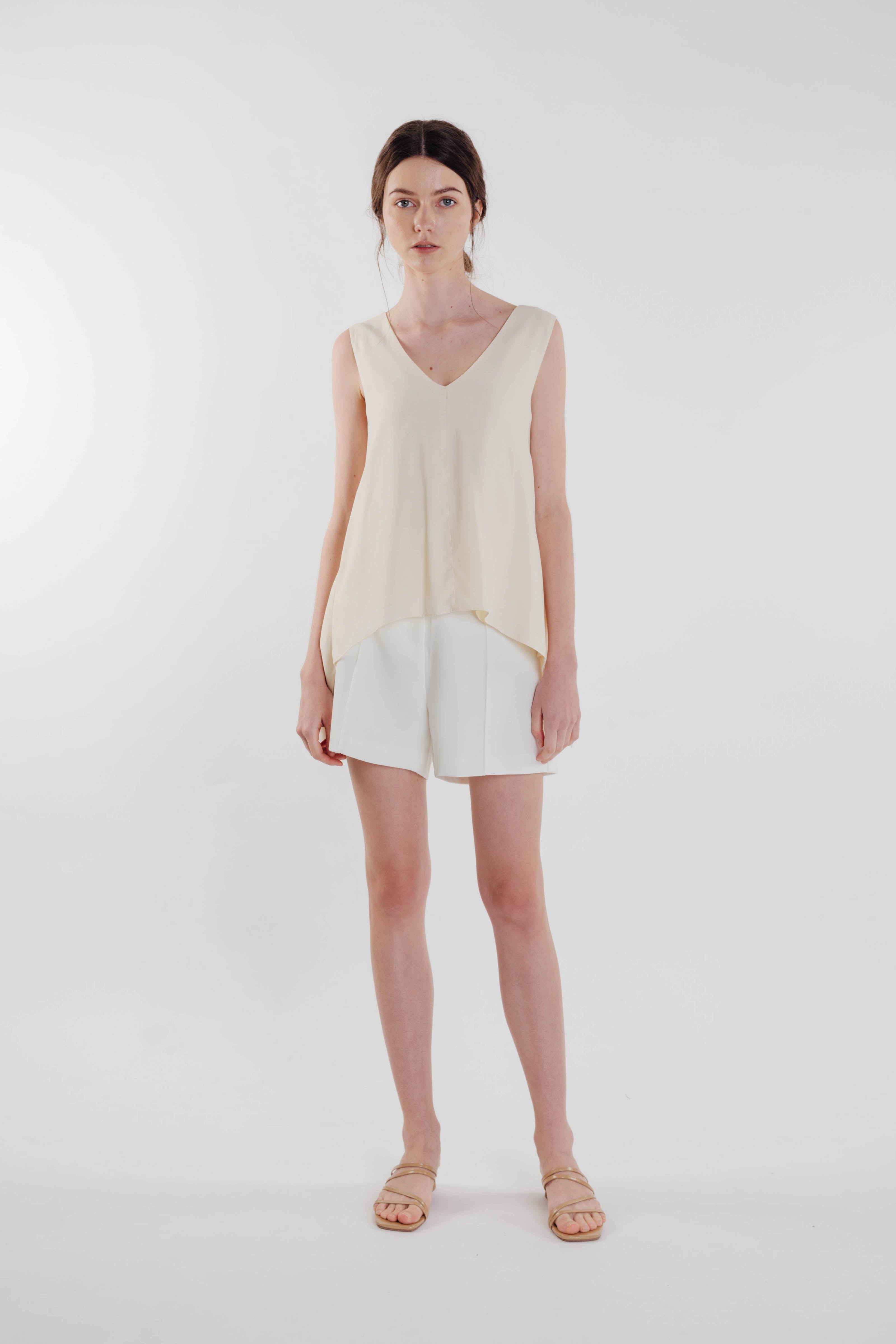 Two-way Asymmetrical Top in Soft Yellow (Sale)