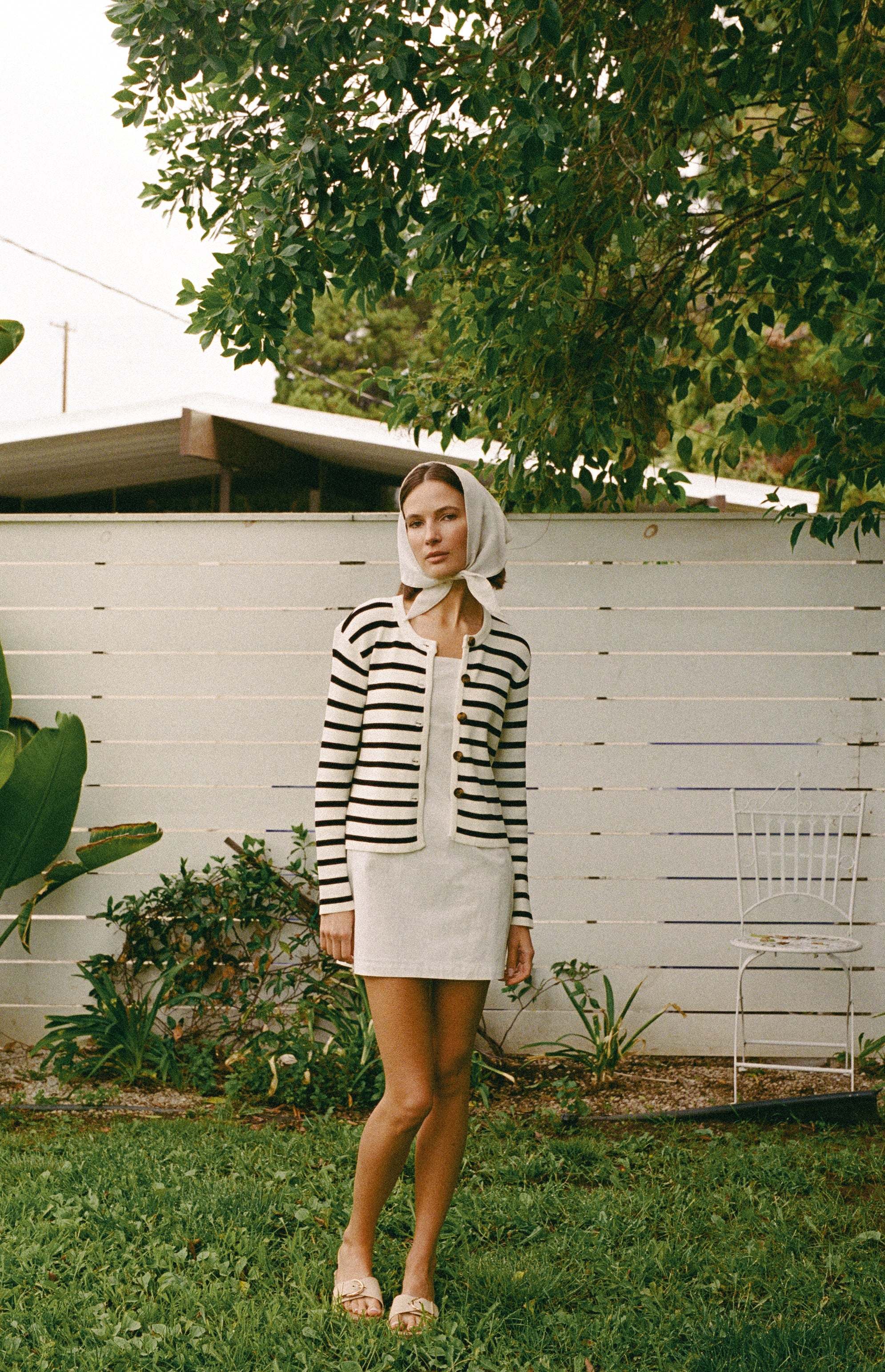 Classic Knitted Cardigan in Stripe