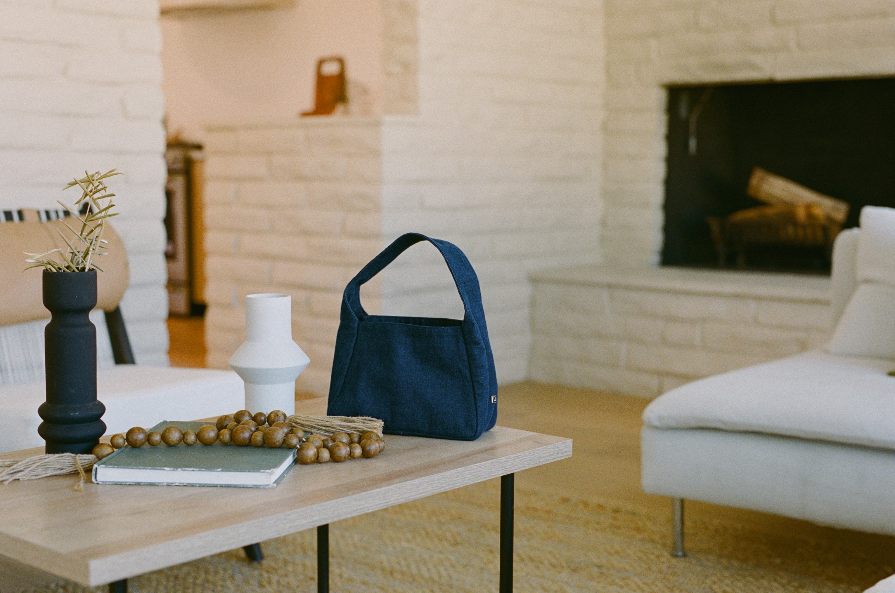 Denim Tote Bag in Dark Wash