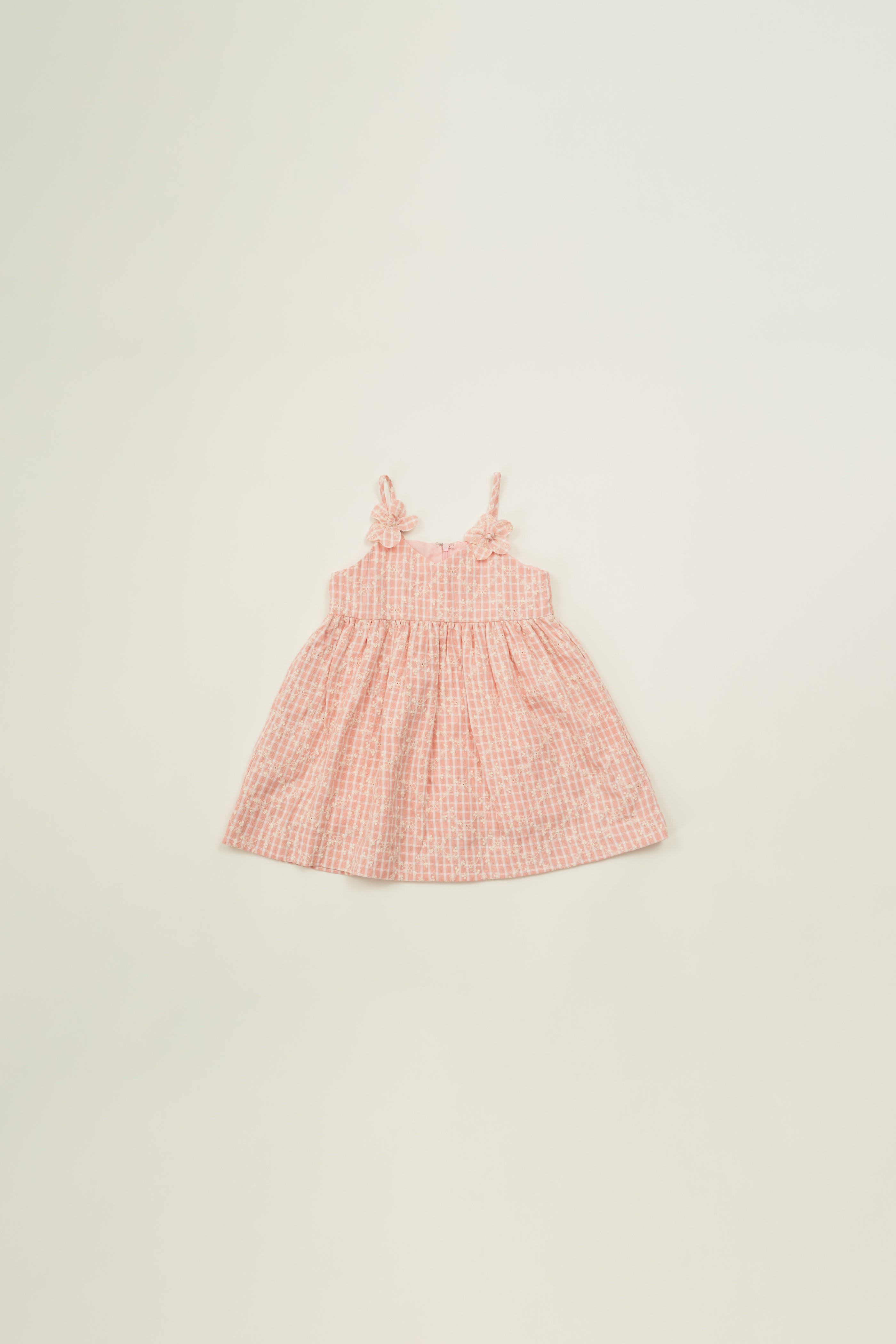 Mini Sleeveless Dress With Detachable Florals in Pink