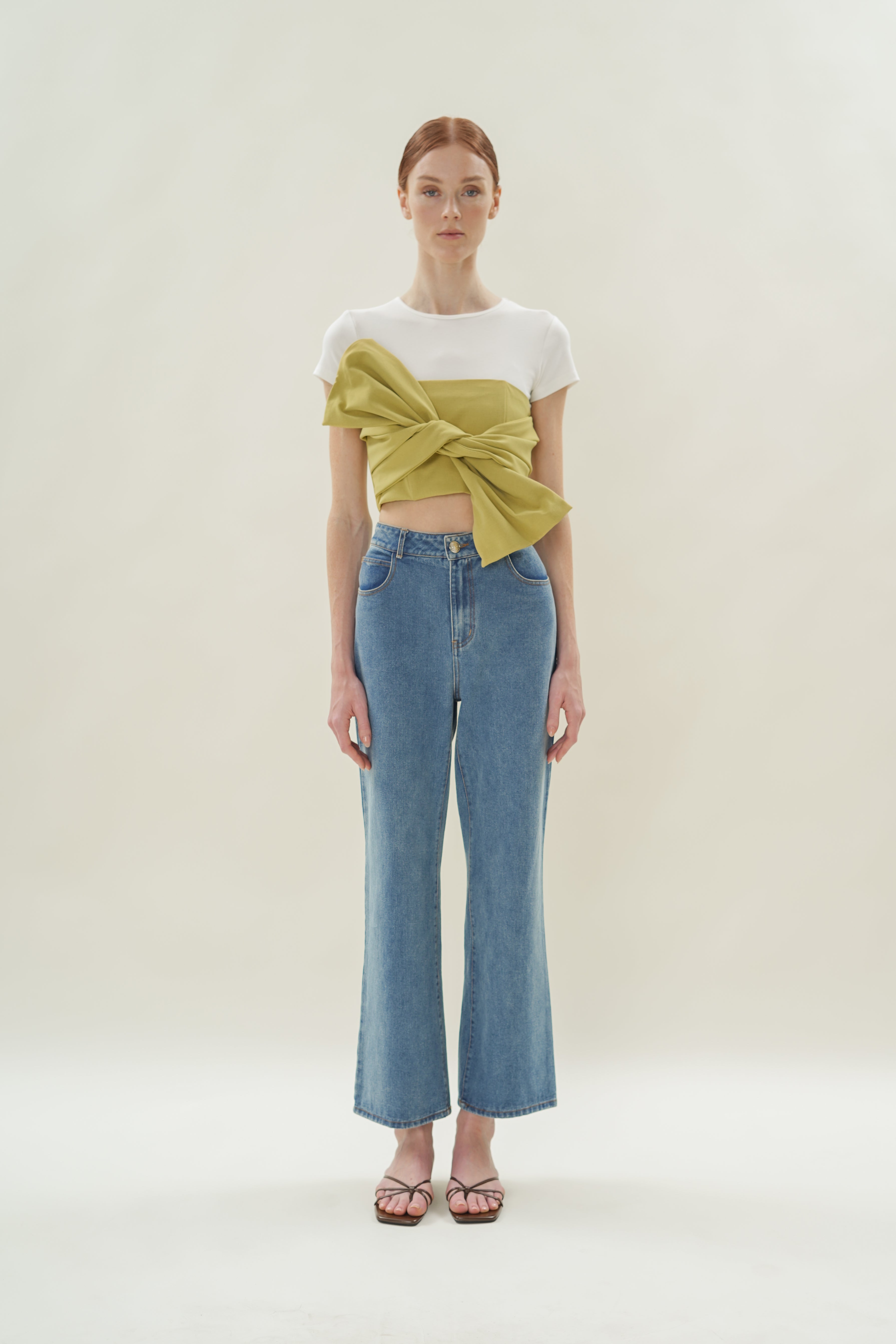Tie Knot Bustier in Fern
