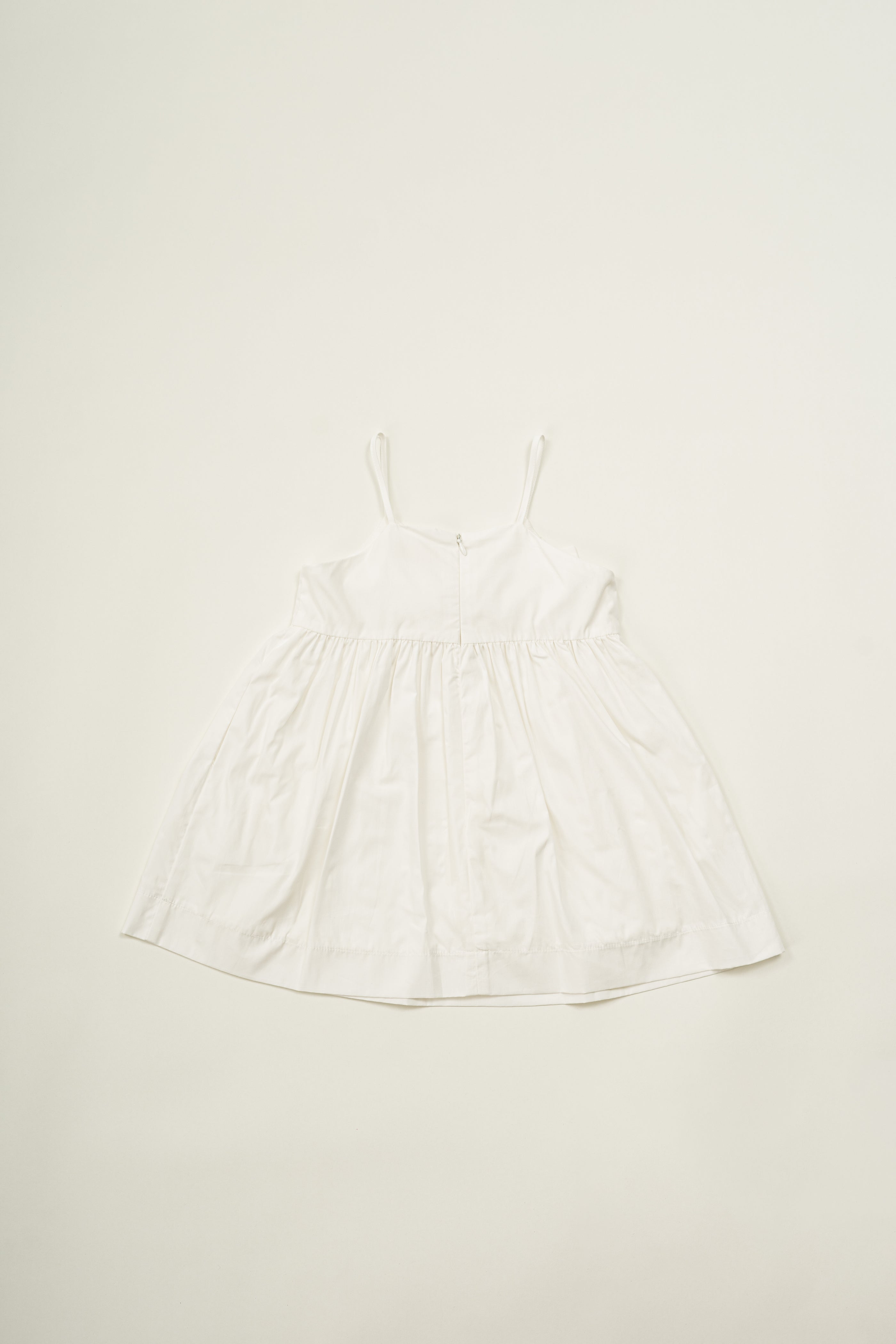 Mini Sleeveless Dress With Detachable Bow in White