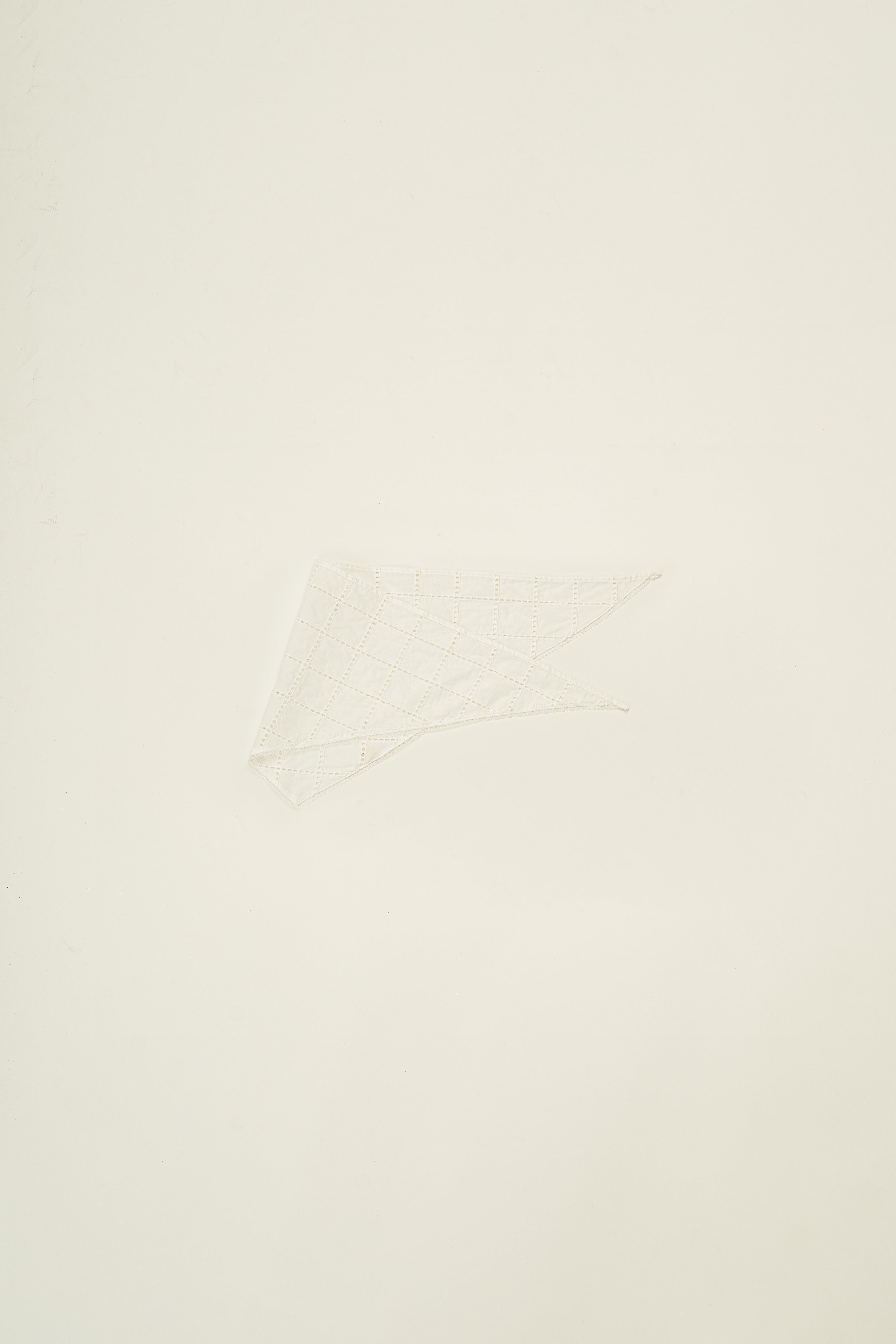 Square Broderie Scarf in White