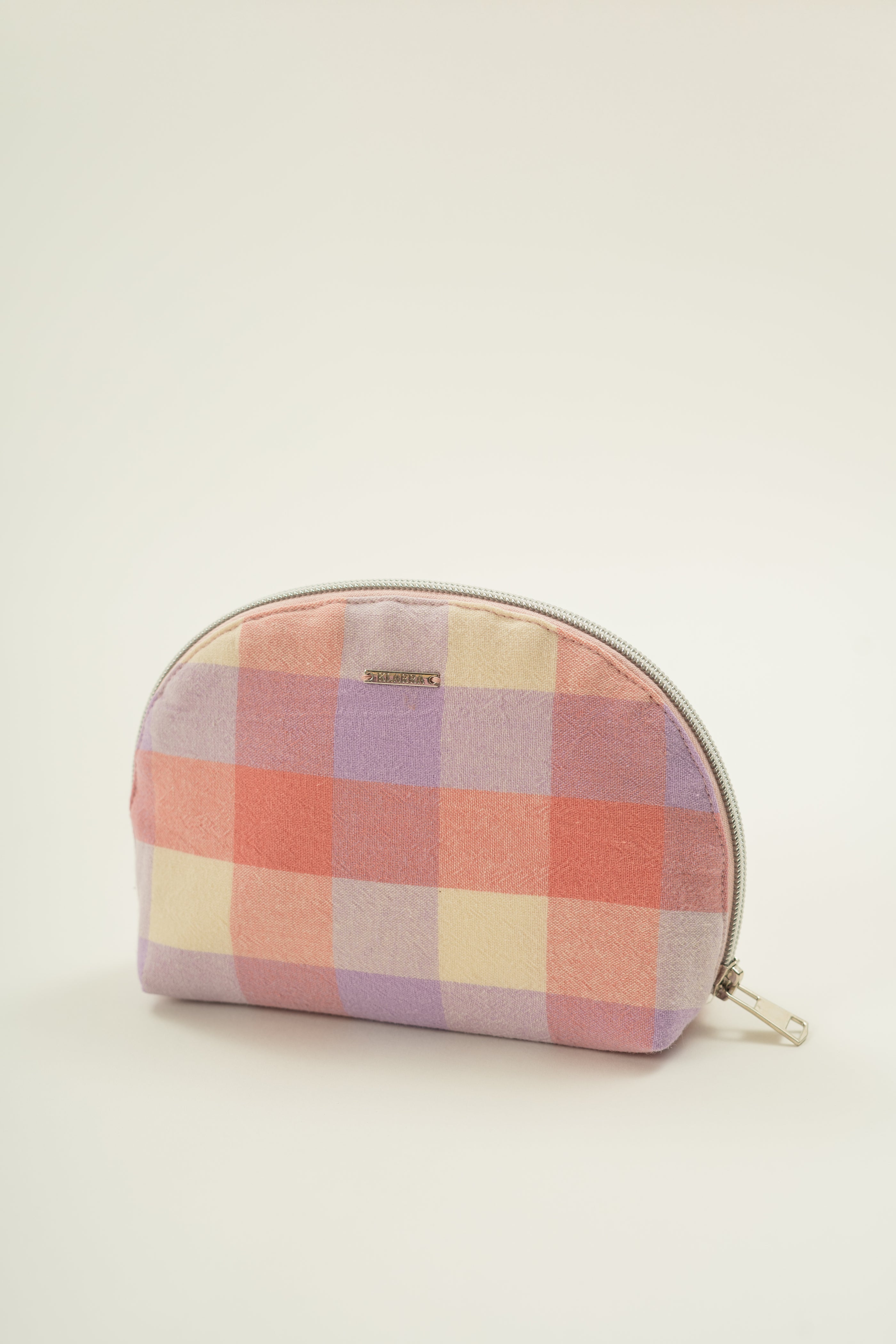 Round Pouch in Joie Gingham