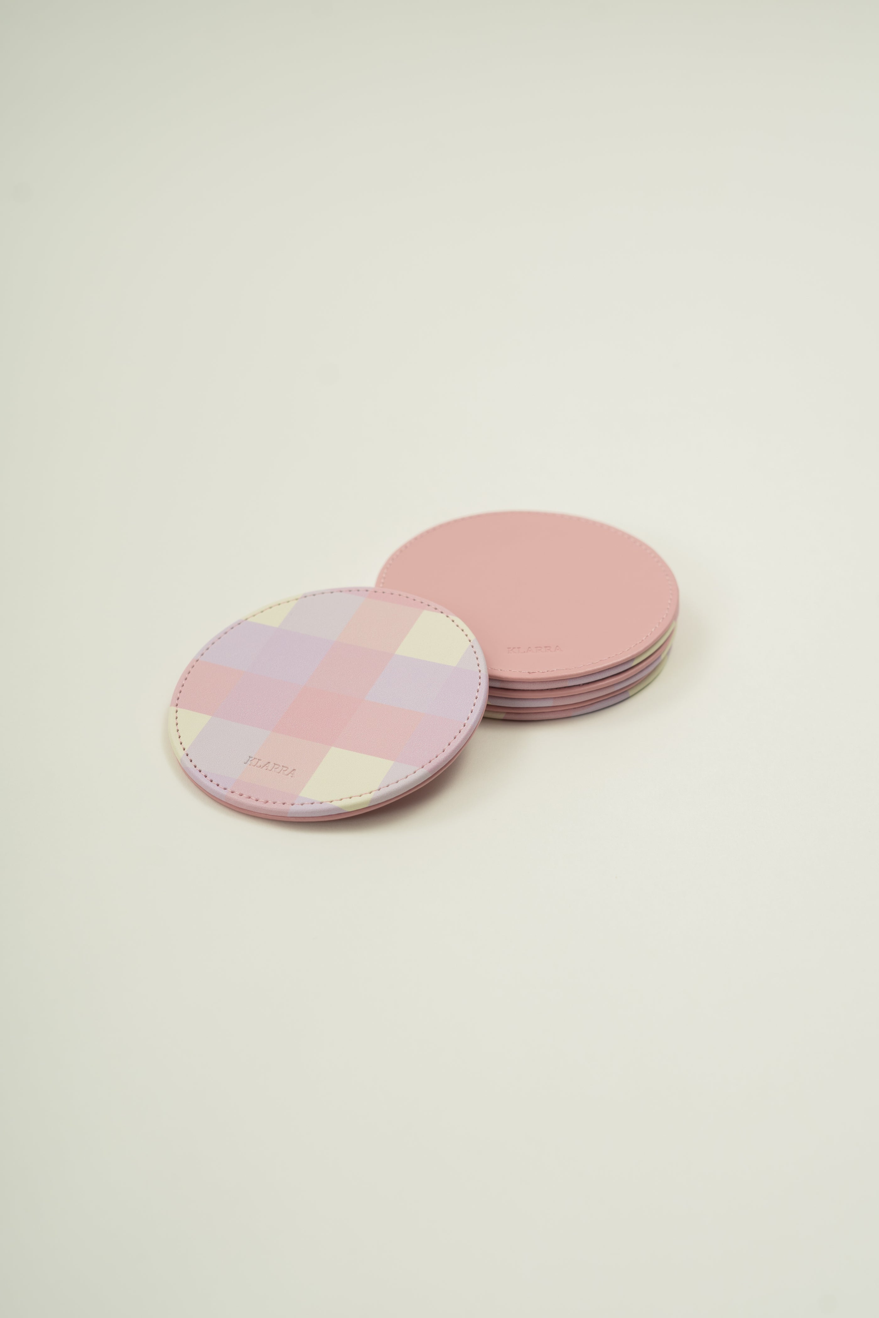 Reversible Coaster Set in Joie Gingham