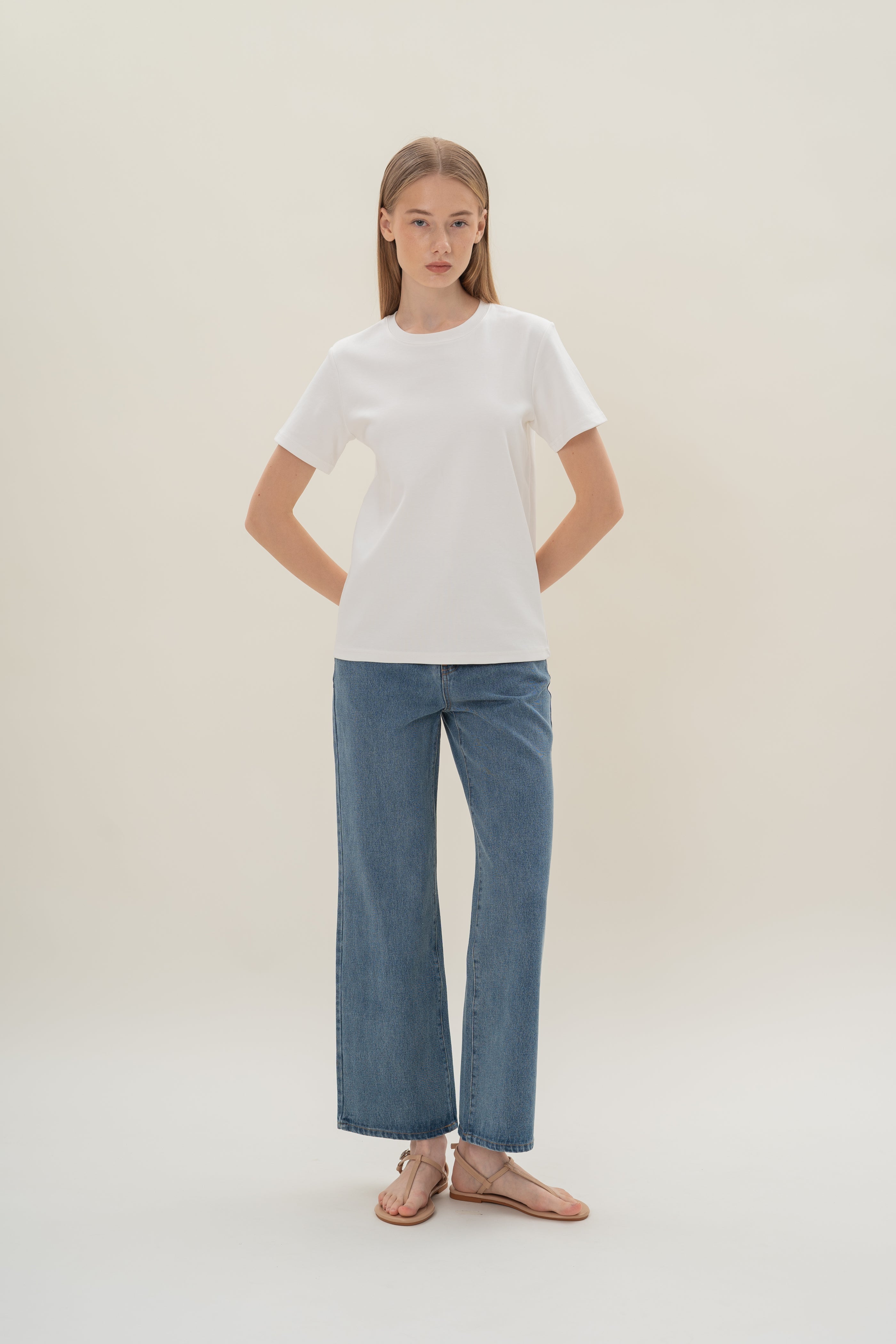 Box Cut Tee in White (N°.05)