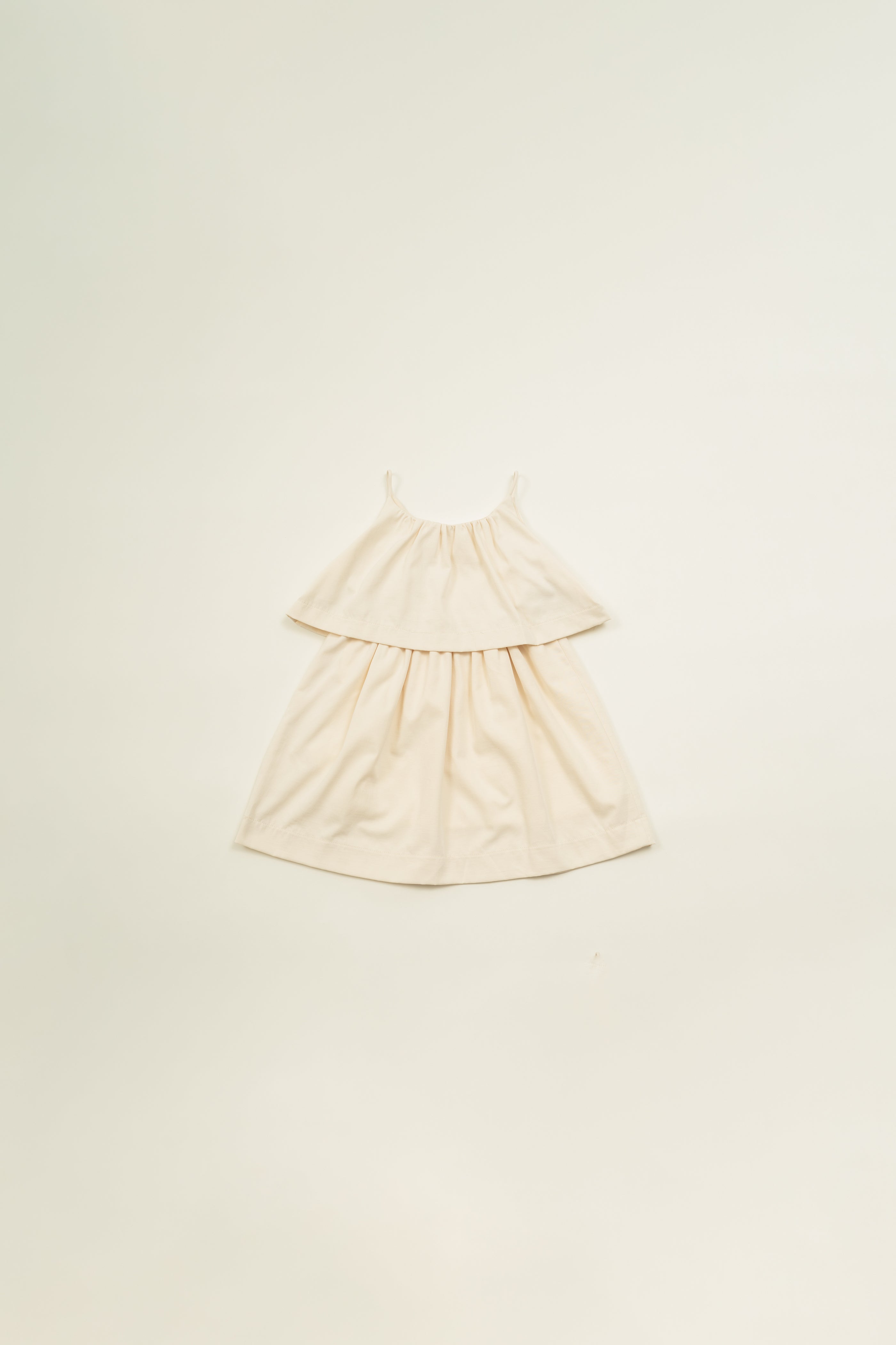 Mini Tiered Layered Dress in Natural