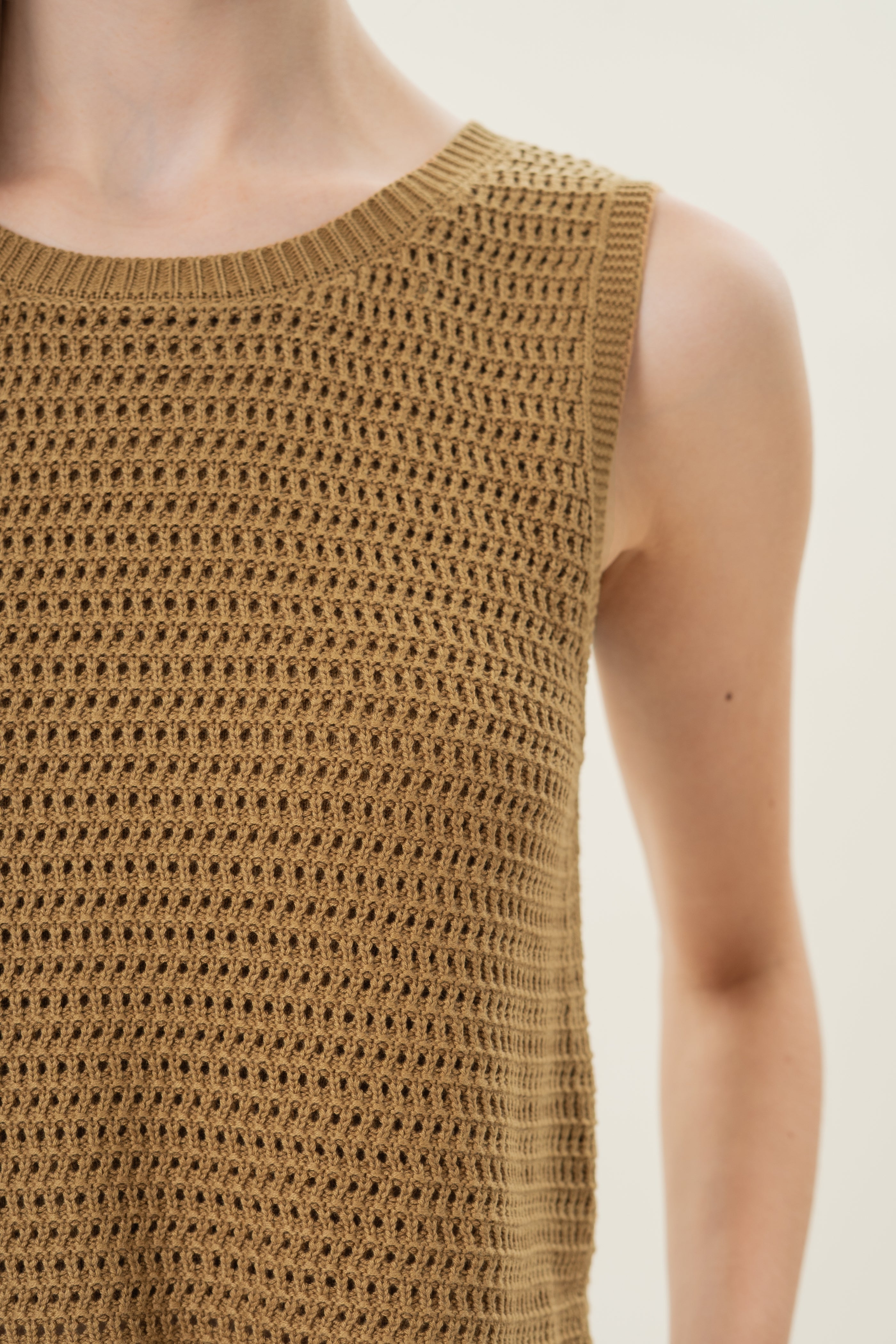 Crochet Sleeveless Top in Dijon