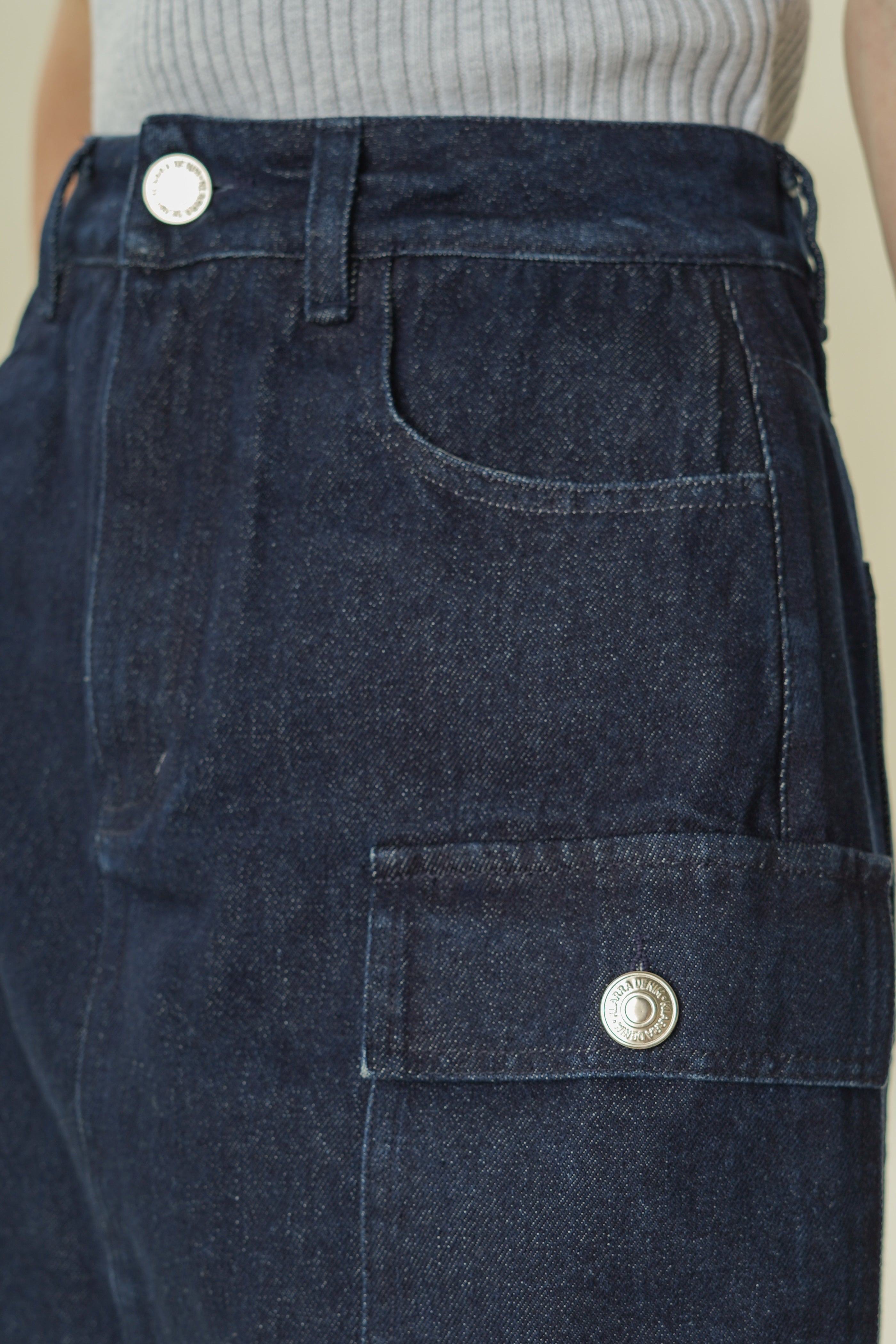 Denim Skort in Dark Wash