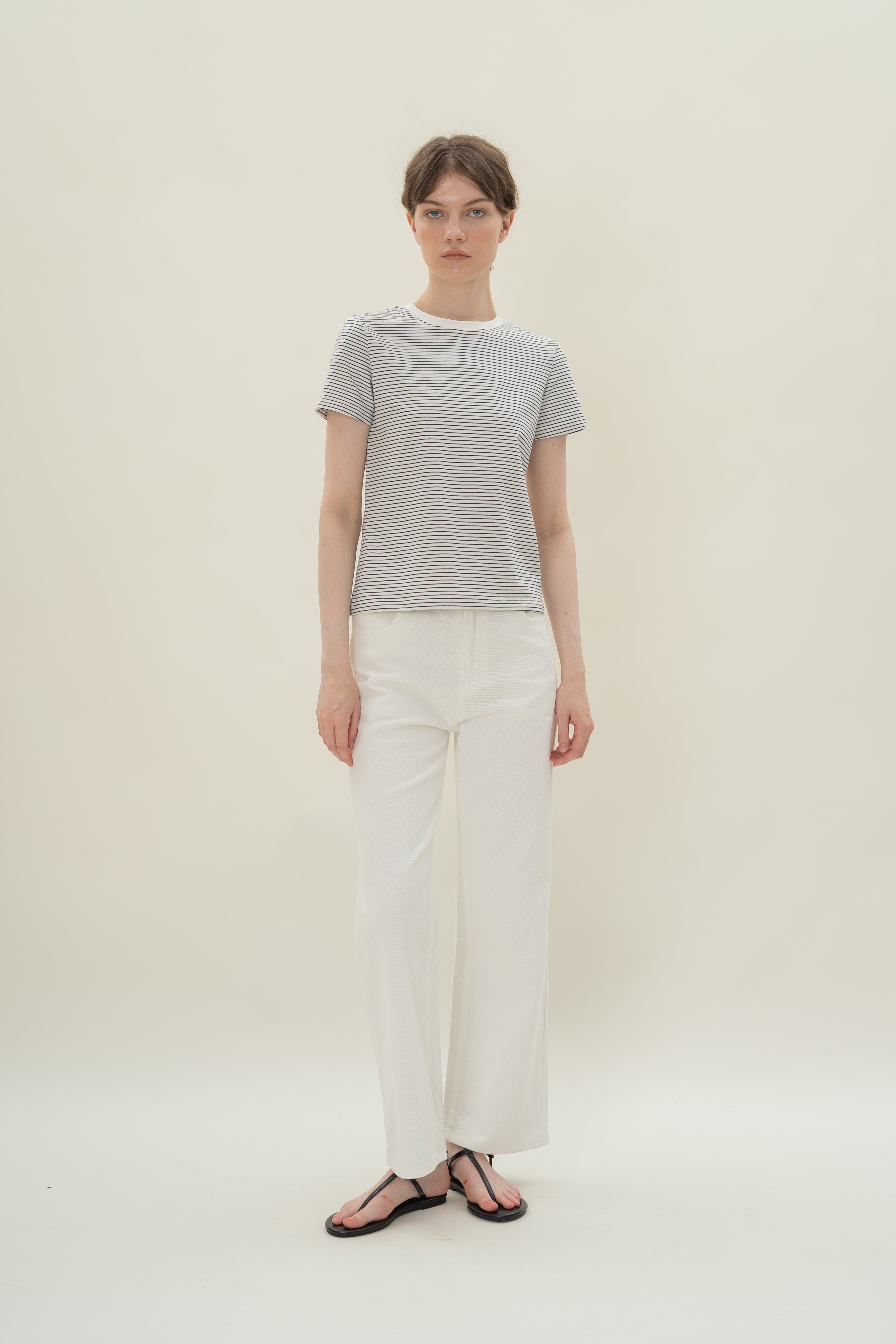 Slim Fit Tee in Stripe Navy  (N°.04)
